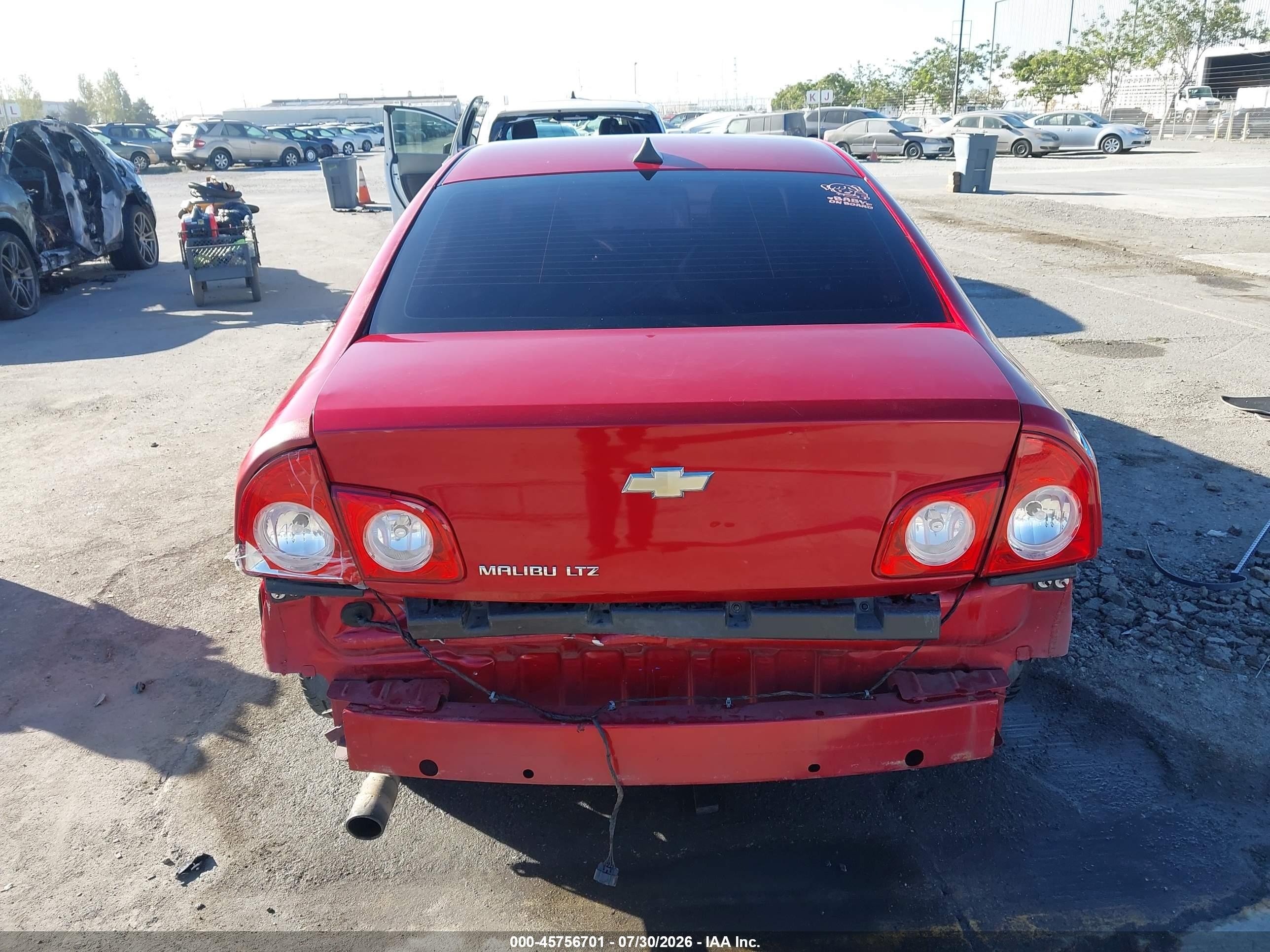 2012 Chevrolet Malibu 1lz Red vin: 1G1ZE5E08CF278086