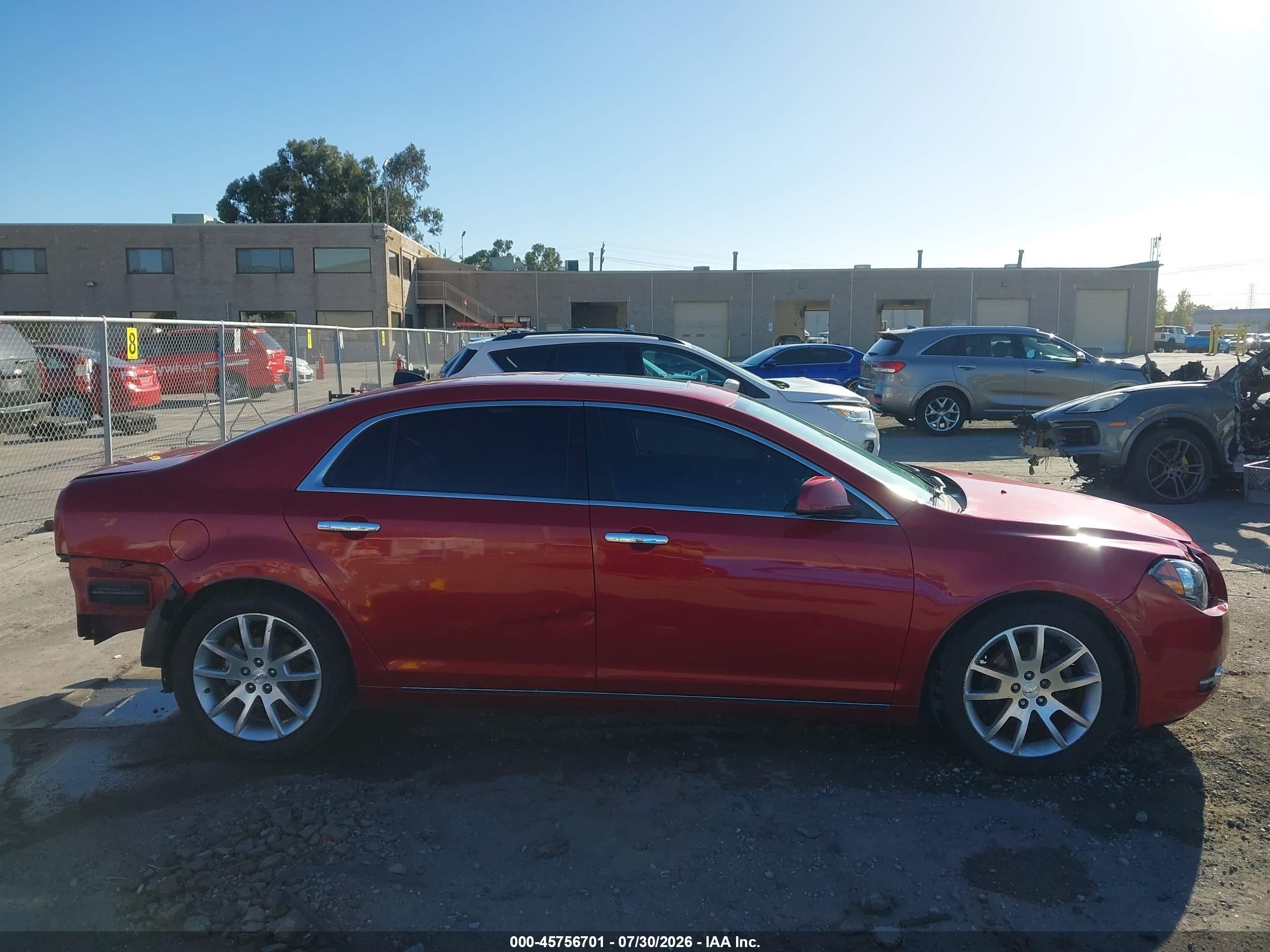 2012 Chevrolet Malibu 1lz Red vin: 1G1ZE5E08CF278086