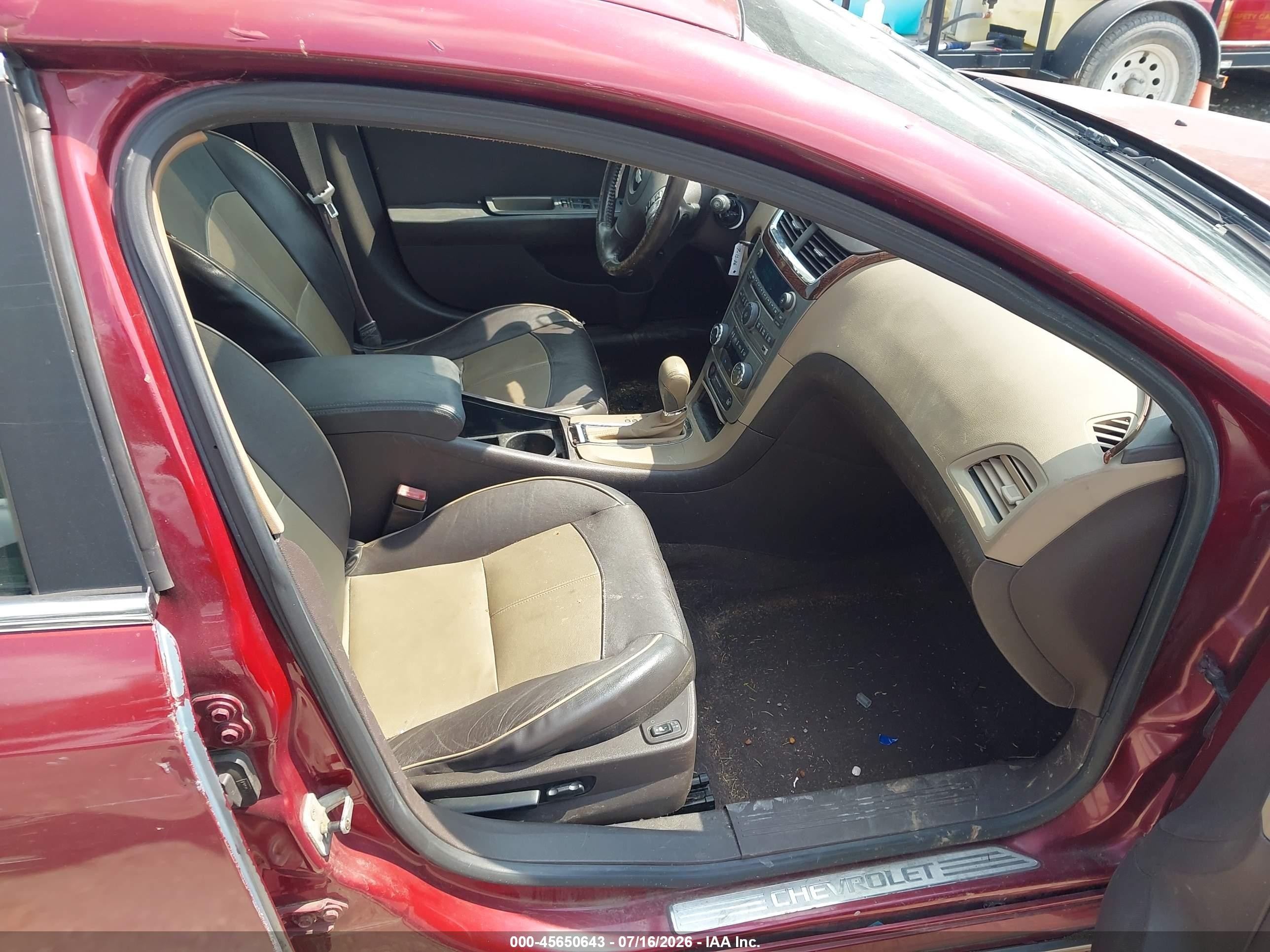 2010 Chevrolet Malibu Ltz Бордовый vin: 1G1ZE5E70AF155473