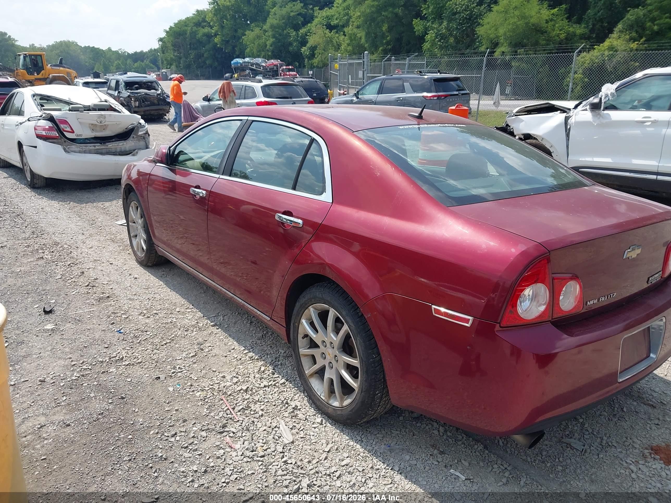 2010 Chevrolet Malibu Ltz Бордовый vin: 1G1ZE5E70AF155473