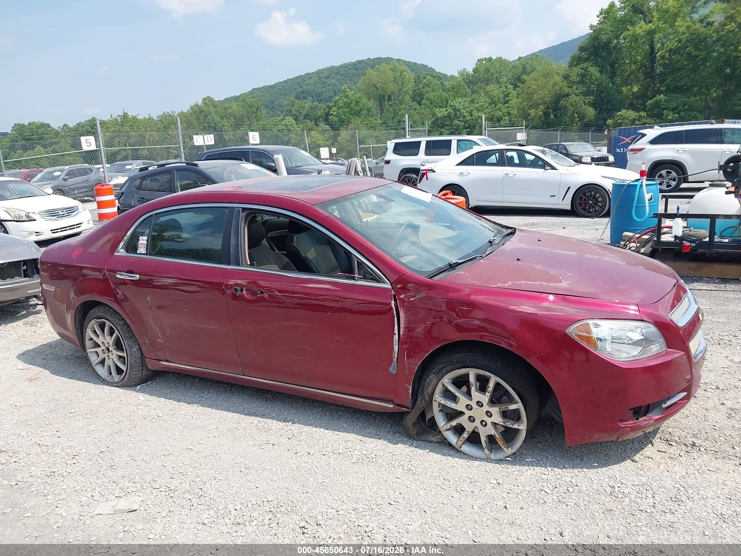 2010 Chevrolet Malibu Ltz Бордовый vin: 1G1ZE5E70AF155473