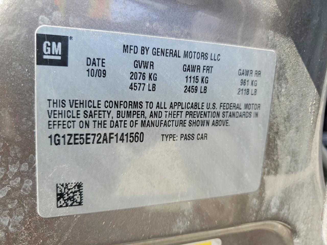 2010 Chevrolet Malibu Ltz Gray vin: 1G1ZE5E72AF141560
