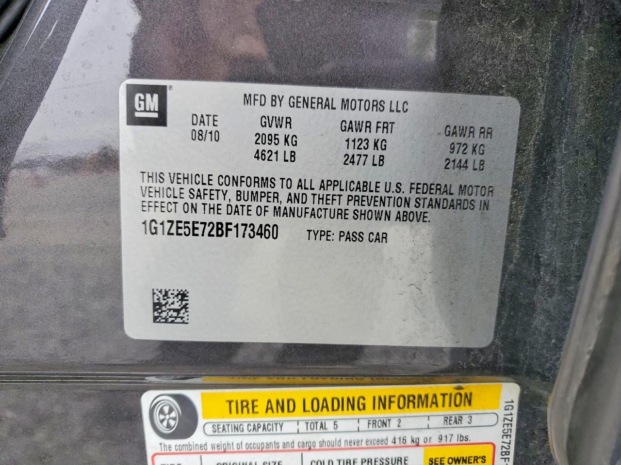 2011 Chevrolet Malibu Ltz Gray vin: 1G1ZE5E72BF173460