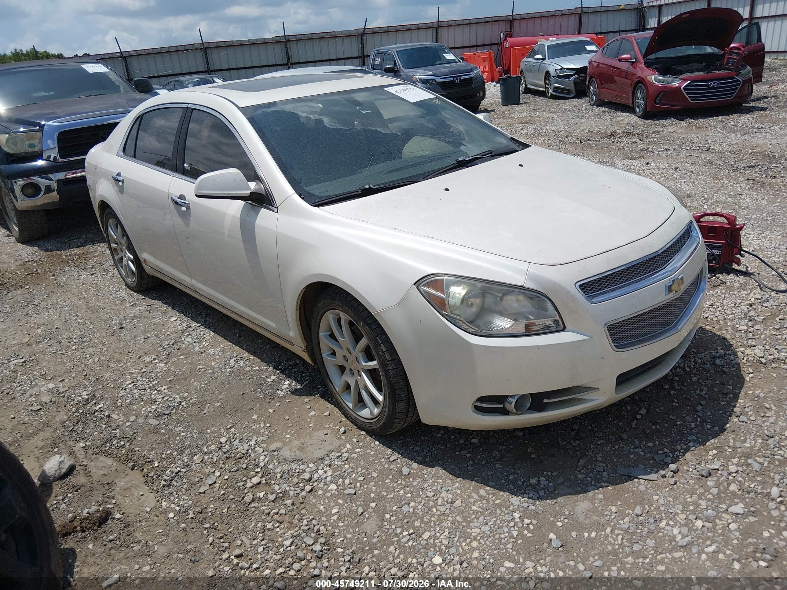 2010 Chevrolet Malibu Ltz White vin: 1G1ZE5E75AF218812