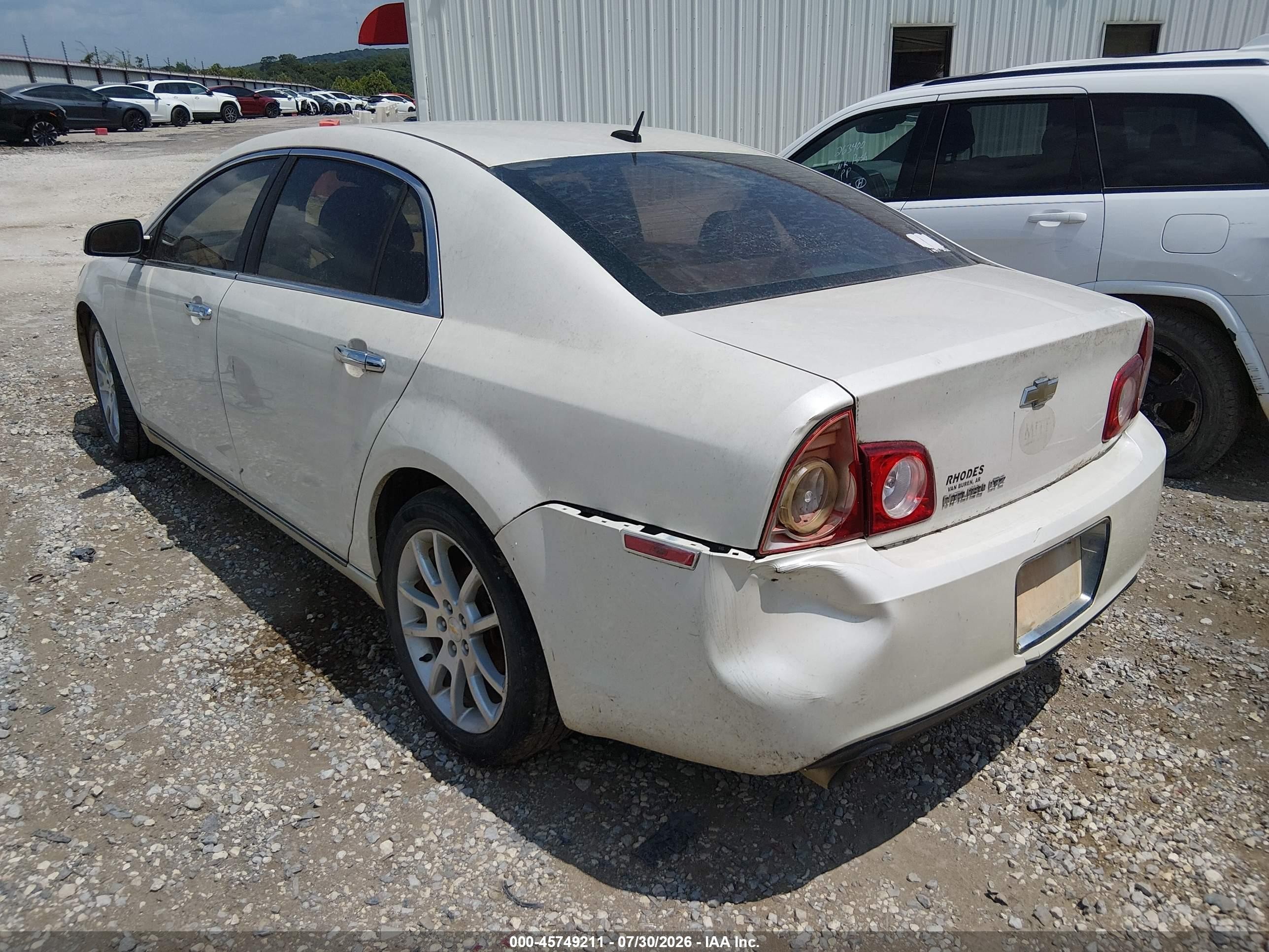 2010 Chevrolet Malibu Ltz White vin: 1G1ZE5E75AF218812