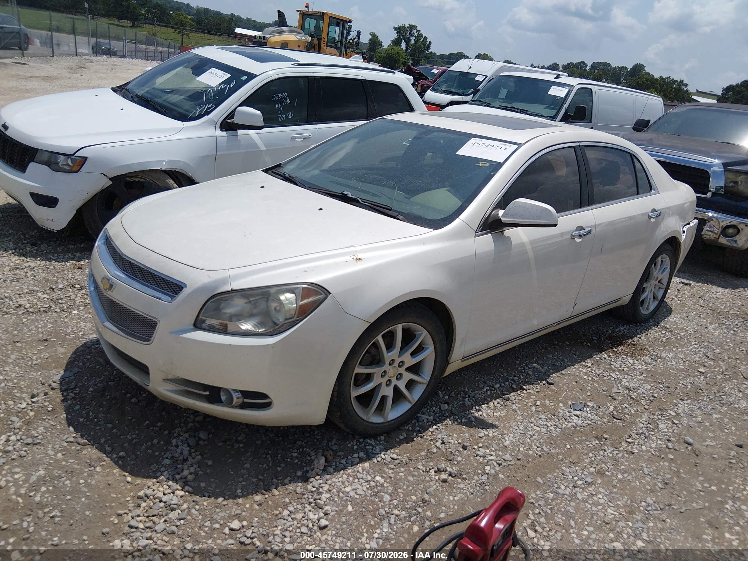 2010 Chevrolet Malibu Ltz White vin: 1G1ZE5E75AF218812