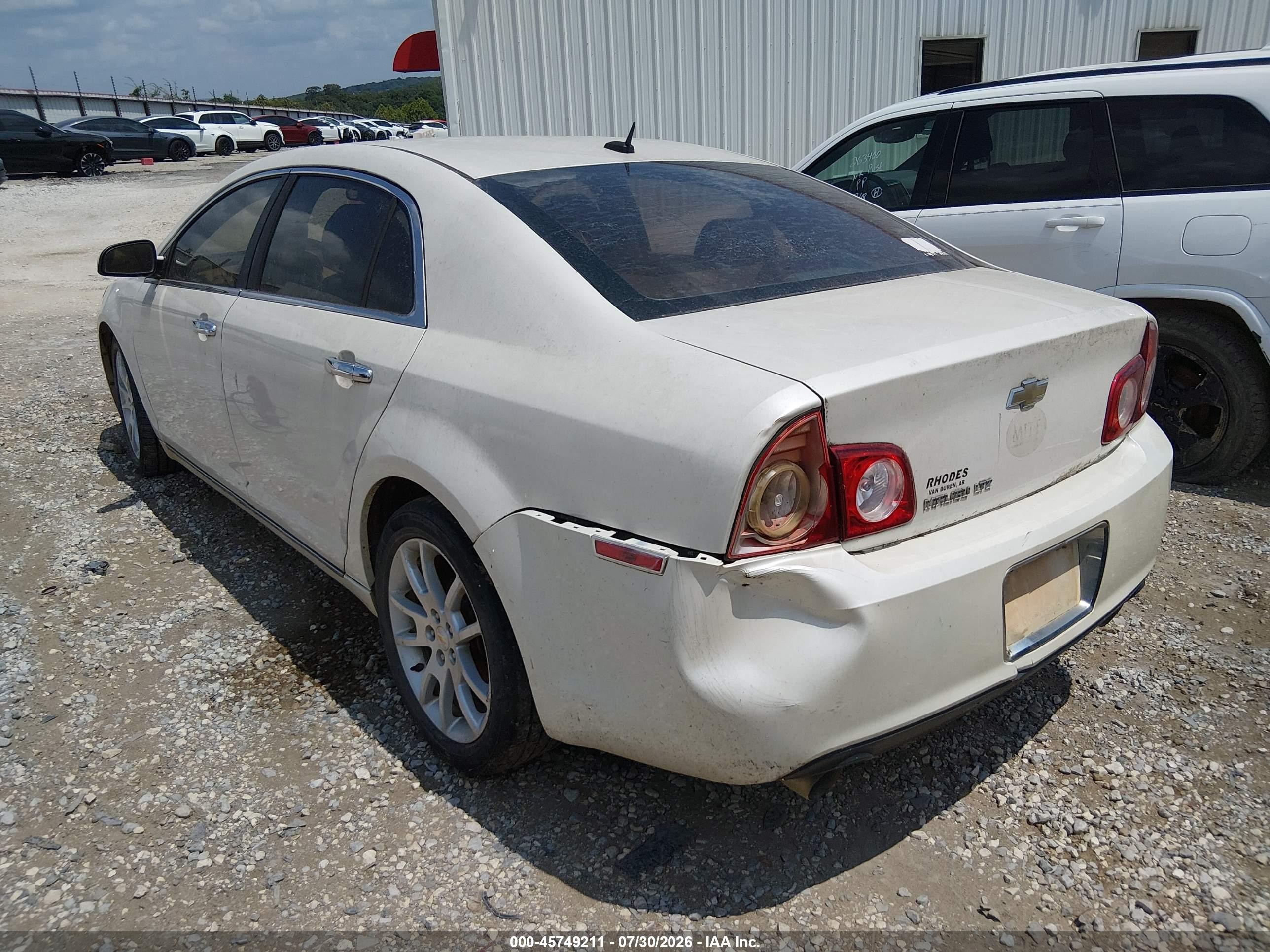 2010 Chevrolet Malibu Ltz White vin: 1G1ZE5E75AF218812