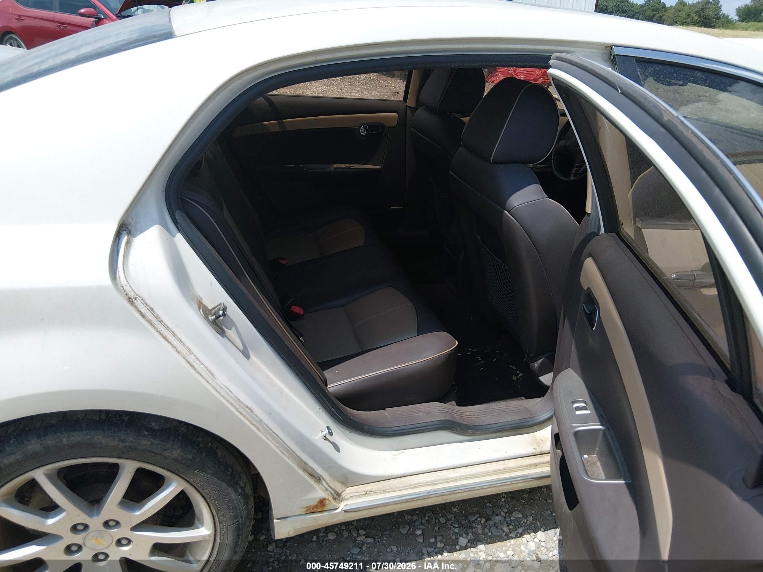 2010 Chevrolet Malibu Ltz White vin: 1G1ZE5E75AF218812