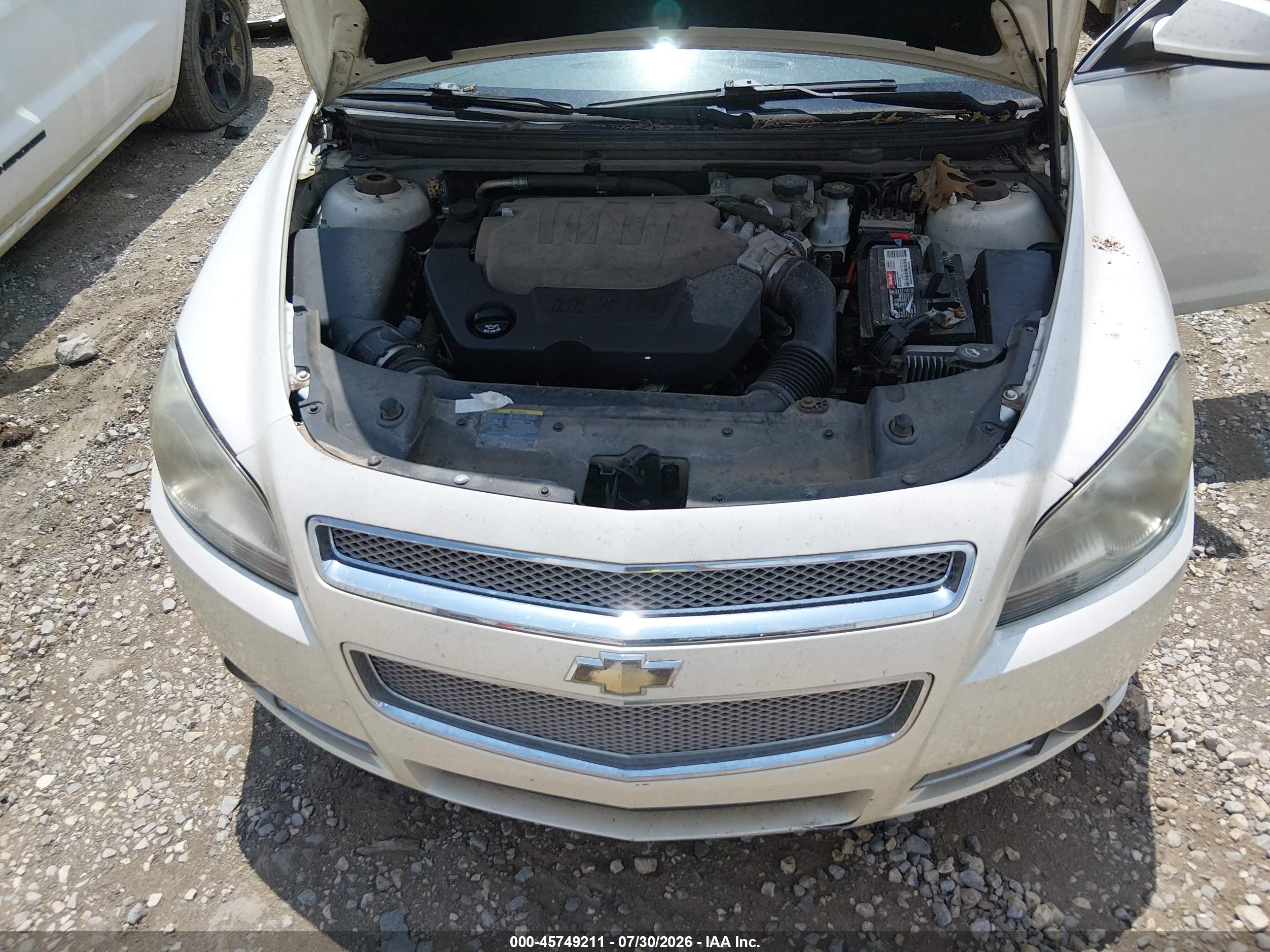 2010 Chevrolet Malibu Ltz White vin: 1G1ZE5E75AF218812