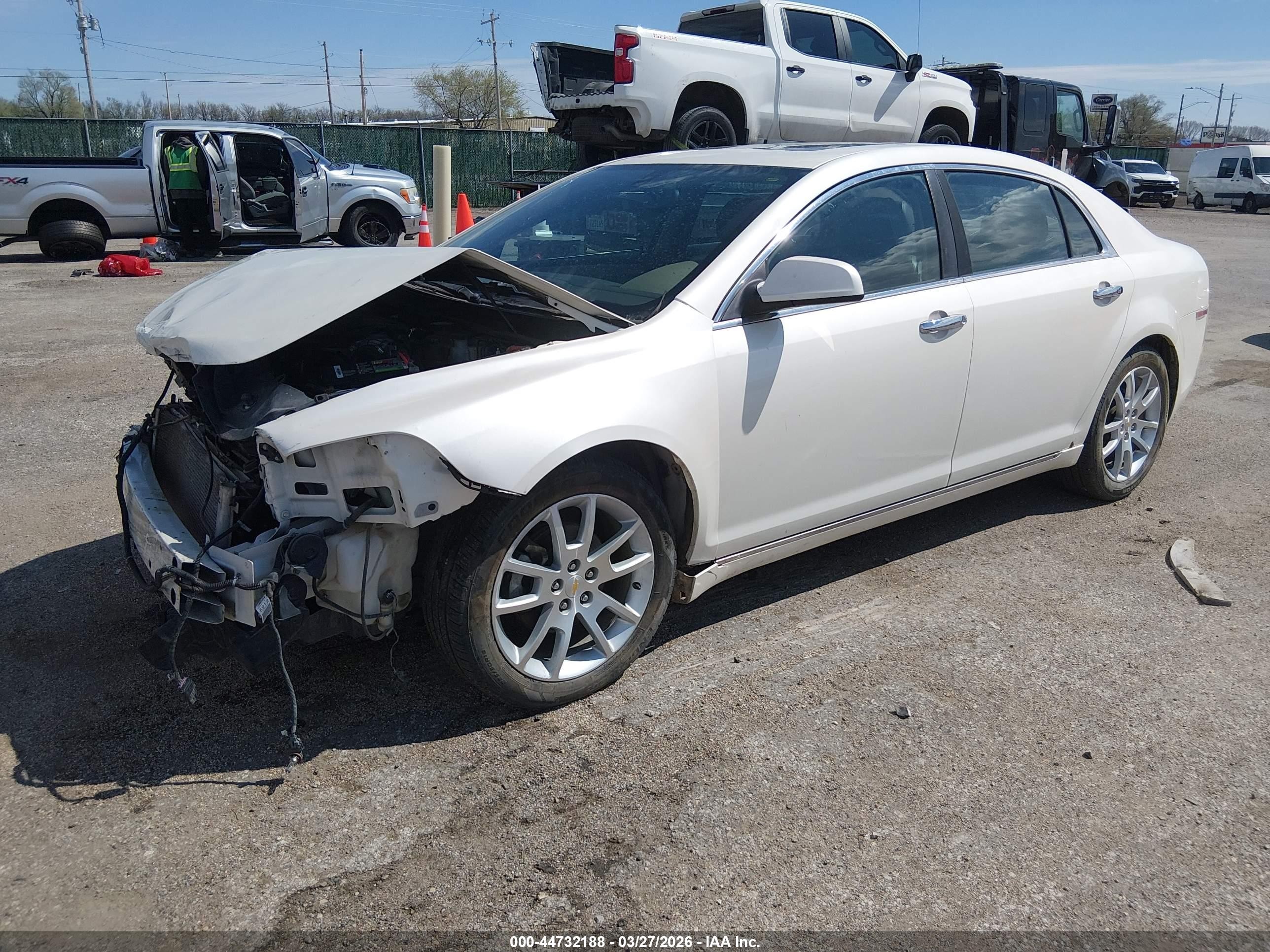 2011 Chevrolet Malibu Ltz White vin: 1G1ZE5E75BF397077