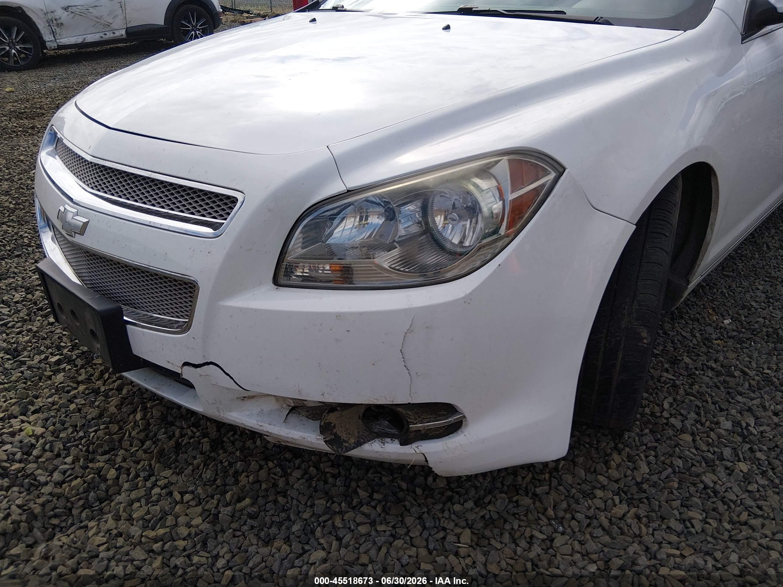 2011 Chevrolet Malibu Ltz White vin: 1G1ZE5E76BF354061