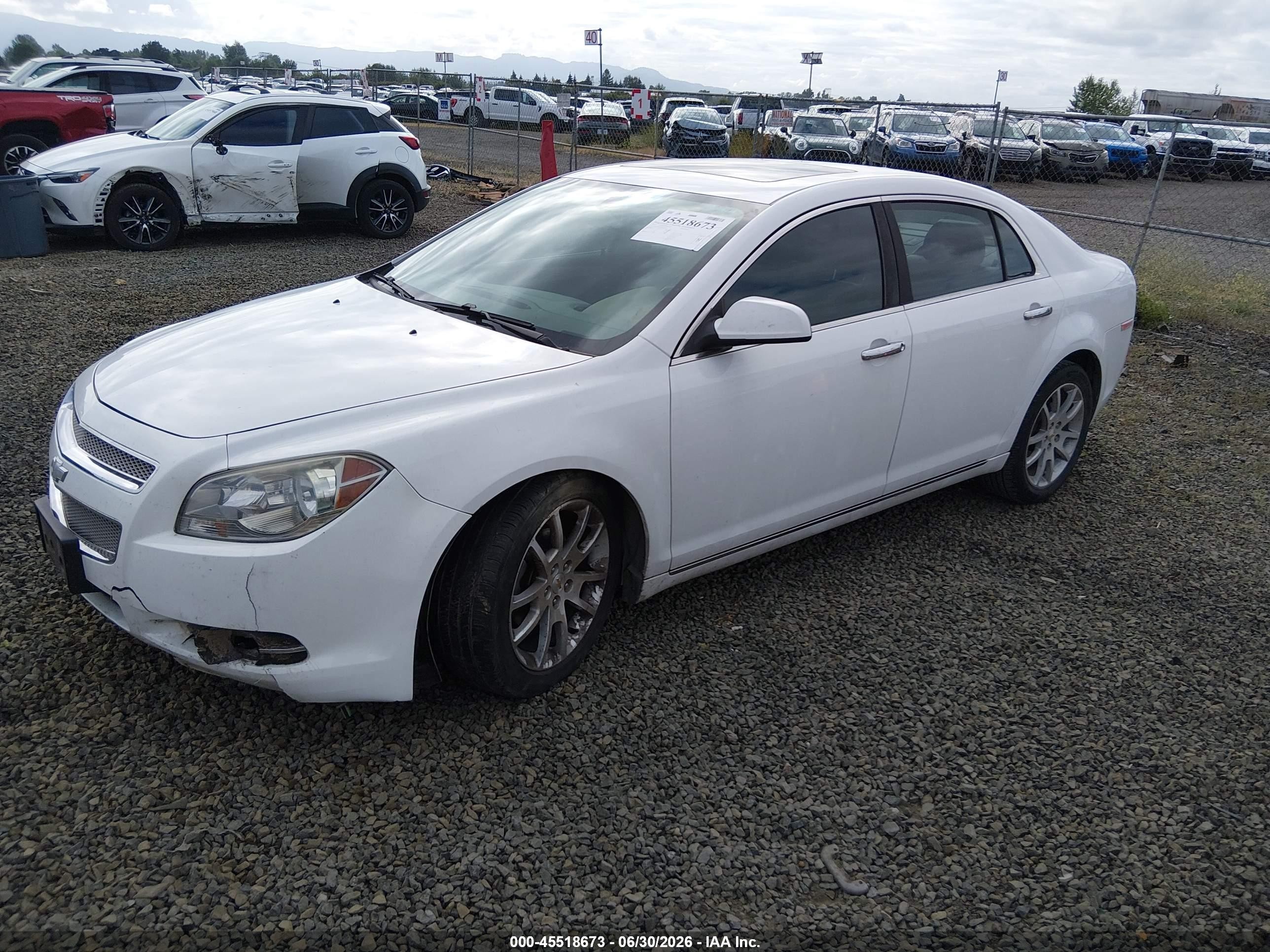2011 Chevrolet Malibu Ltz White vin: 1G1ZE5E76BF354061