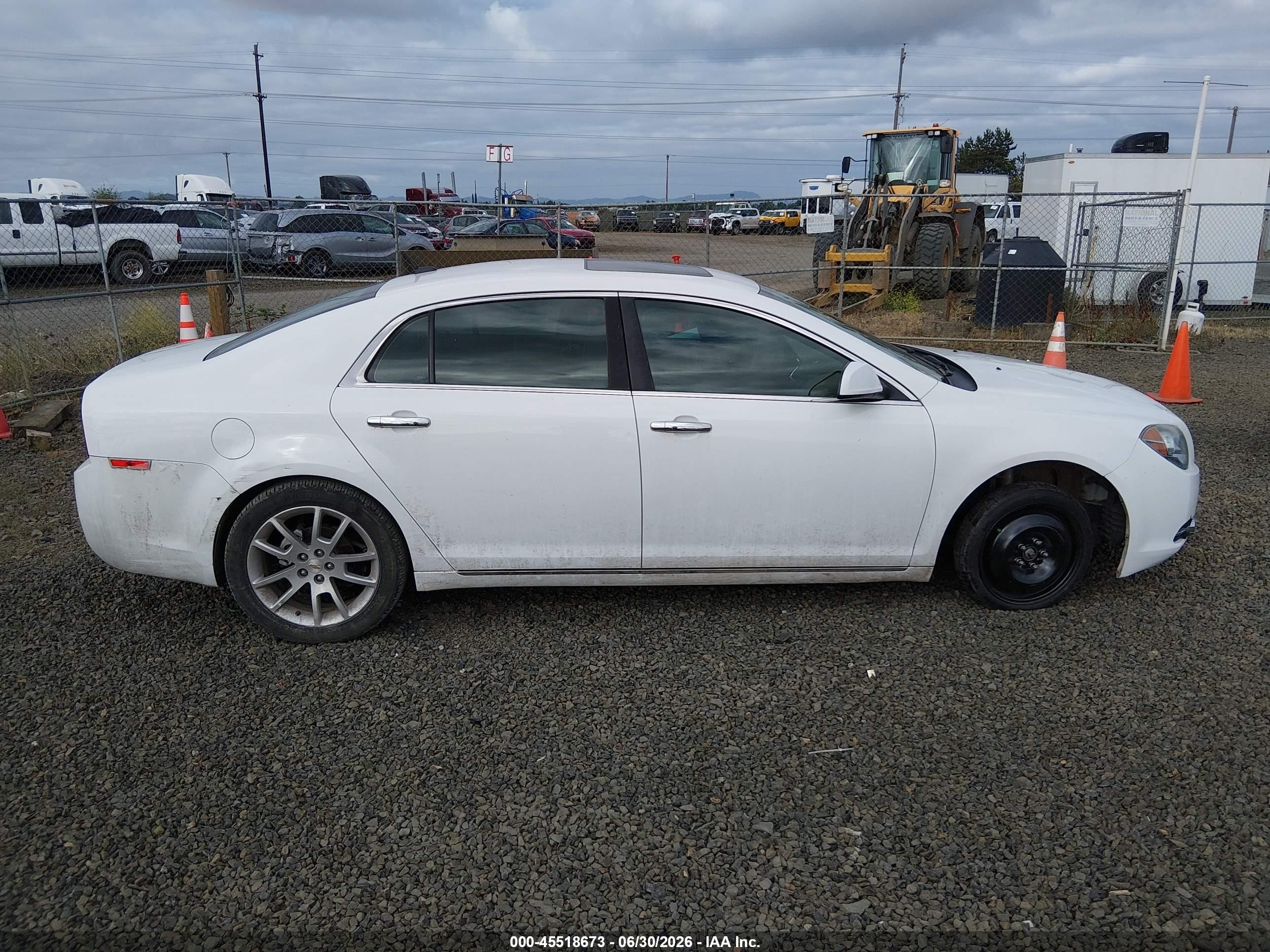 2011 Chevrolet Malibu Ltz White vin: 1G1ZE5E76BF354061
