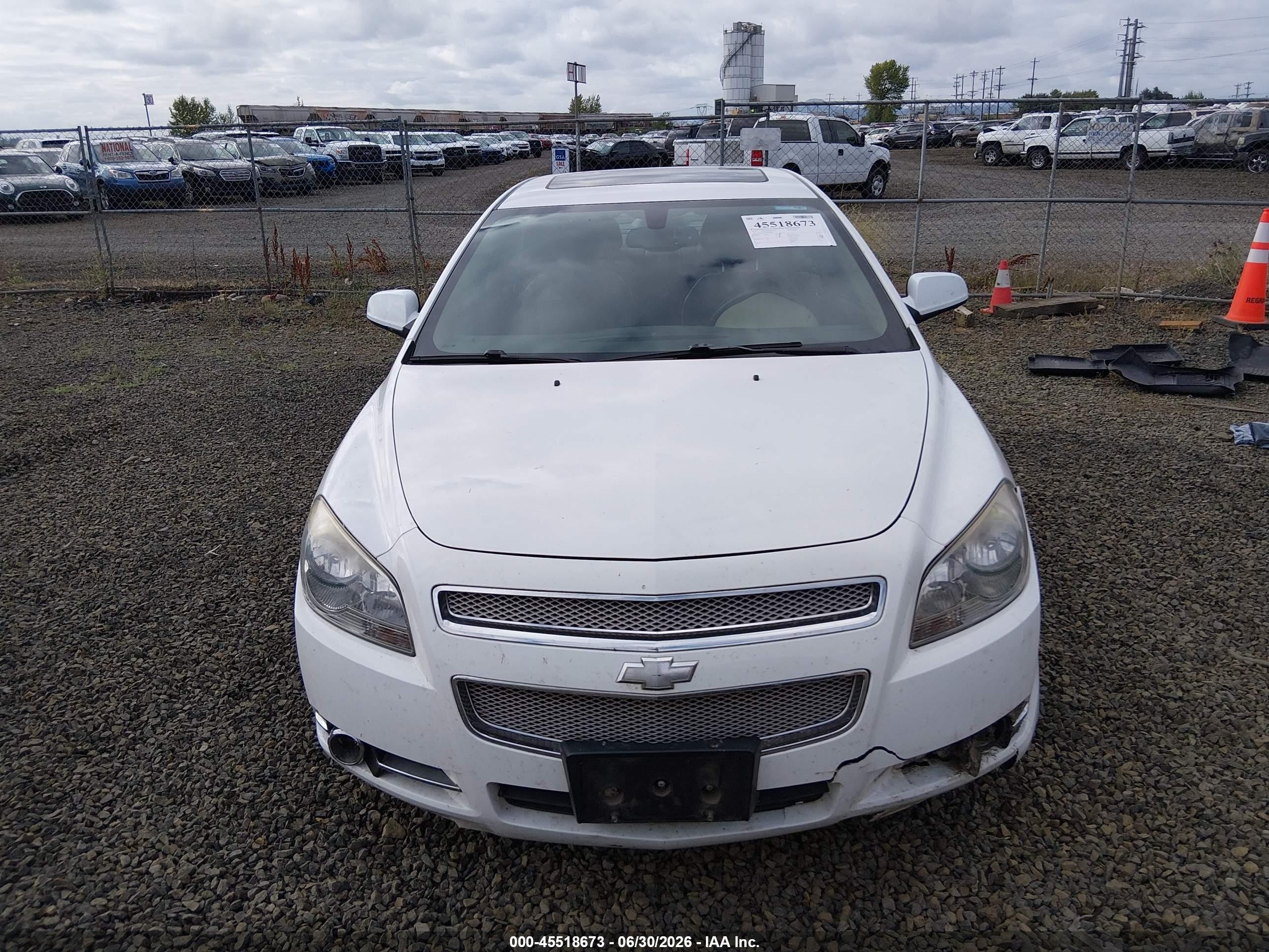 2011 Chevrolet Malibu Ltz White vin: 1G1ZE5E76BF354061