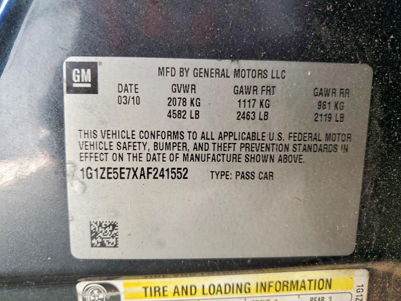 2010 Chevrolet Malibu Ltz Black vin: 1G1ZE5E7XAF241552