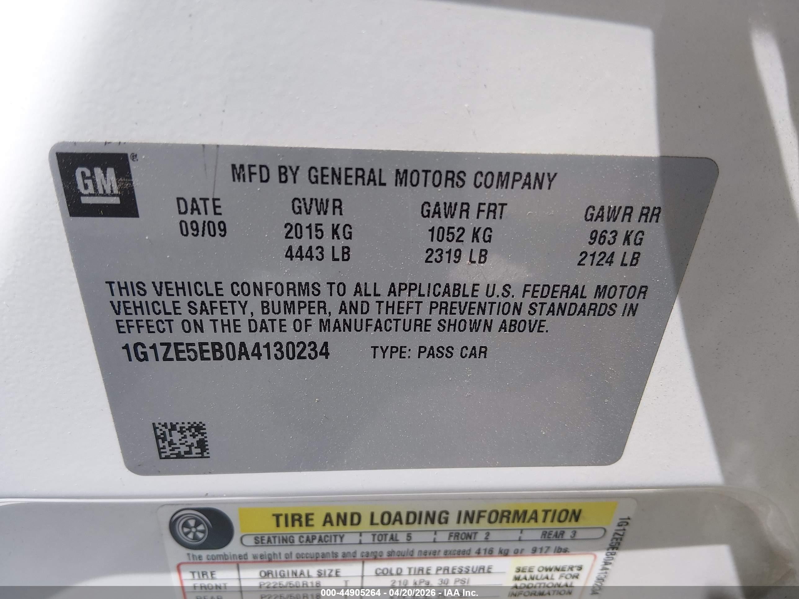 2010 Chevrolet Malibu Ltz Cream vin: 1G1ZE5EB0A4130234