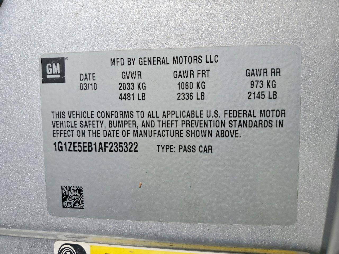 2010 Chevrolet Malibu Ltz Silver vin: 1G1ZE5EB1AF235322