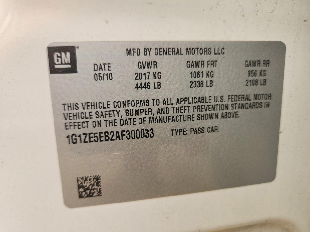2010 Chevrolet Malibu Ltz White vin: 1G1ZE5EB2AF300033
