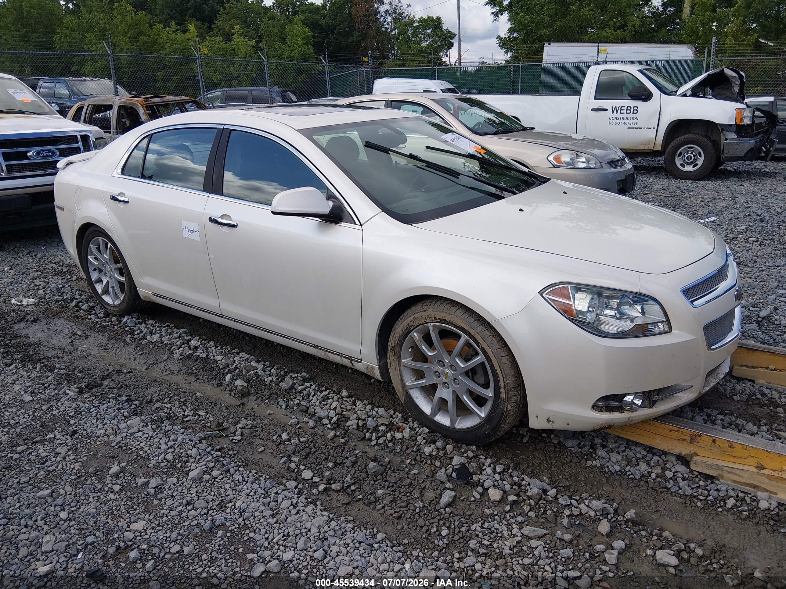 2010 Chevrolet Malibu Ltz White vin: 1G1ZE5EB6A4132148