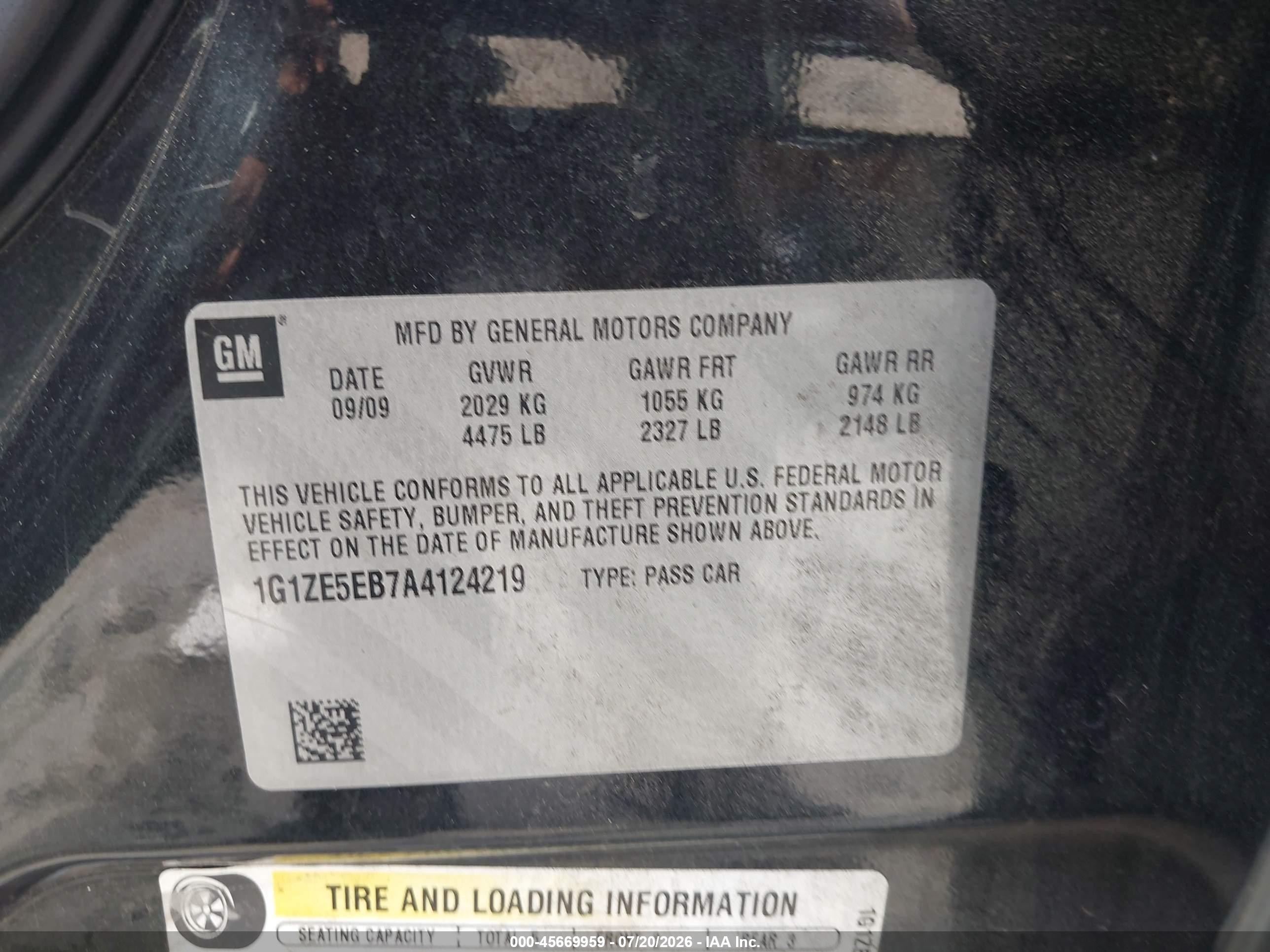 2010 Chevrolet Malibu Ltz Black vin: 1G1ZE5EB7A4124219