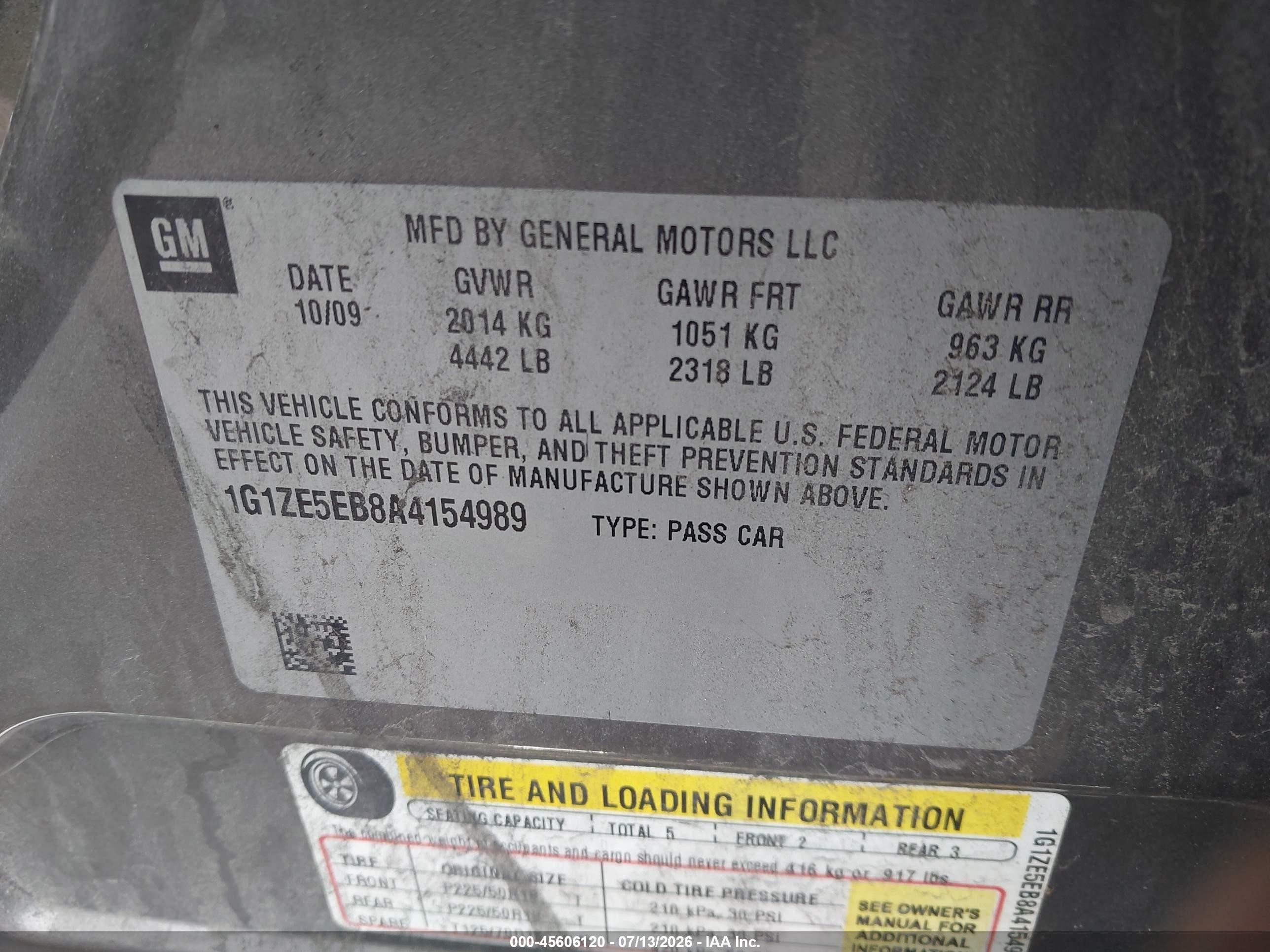 2010 Chevrolet Malibu Ltz Gray vin: 1G1ZE5EB8A4154989