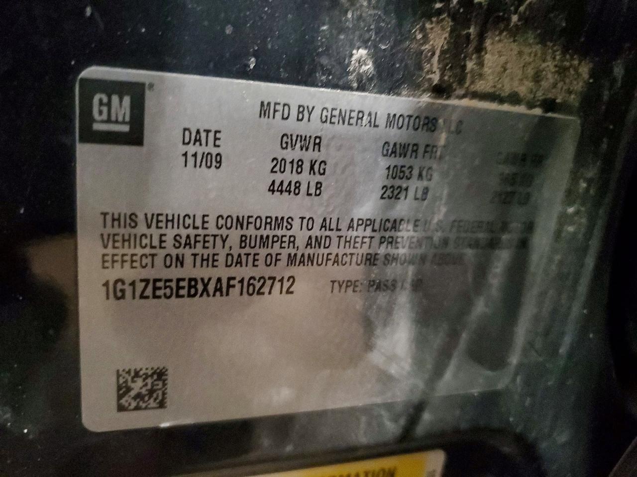2010 Chevrolet Malibu Ltz Black vin: 1G1ZE5EBXAF162712
