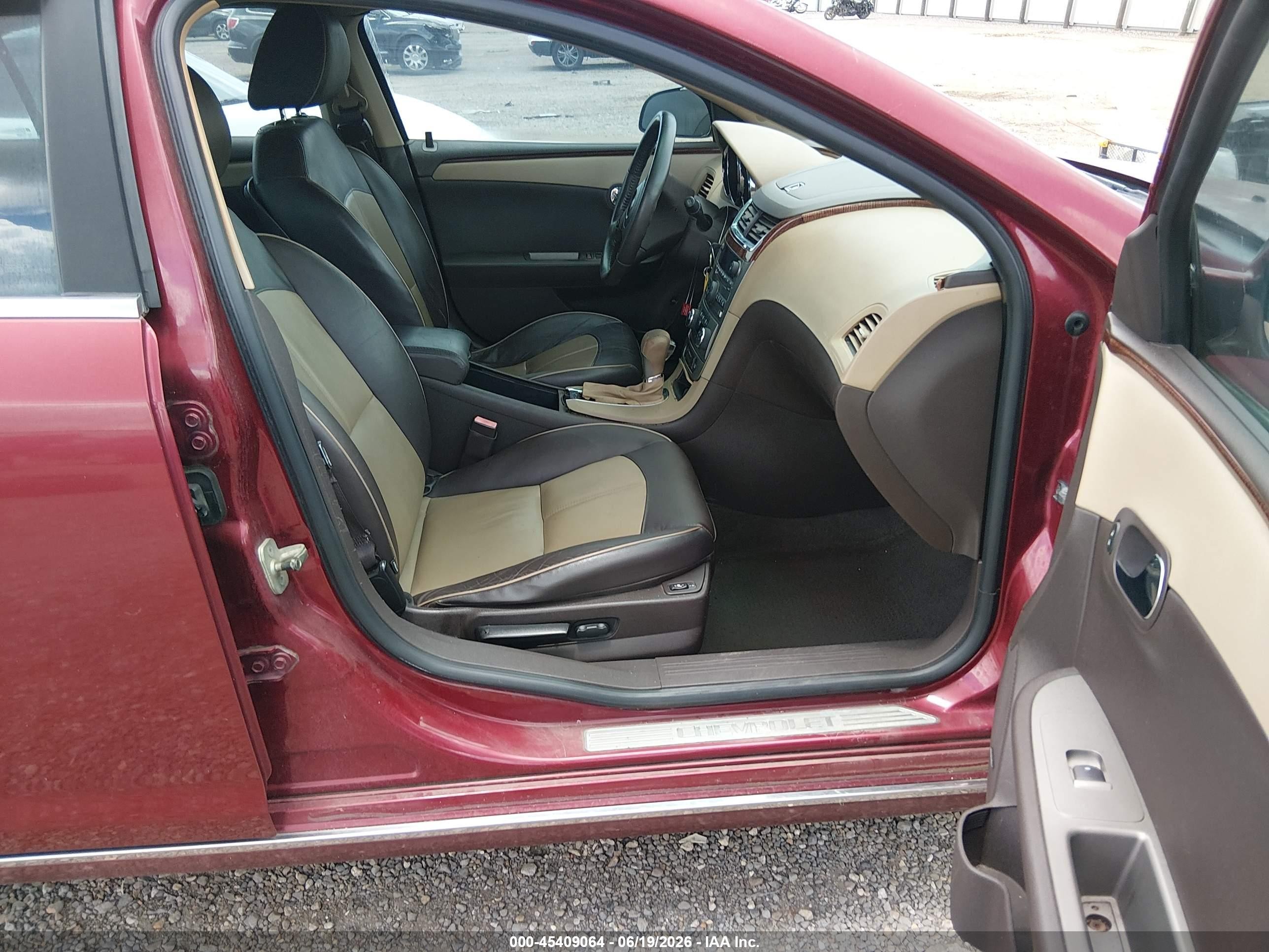 2011 Chevrolet Malibu Ltz Burgundy vin: 1G1ZE5EU1BF202162
