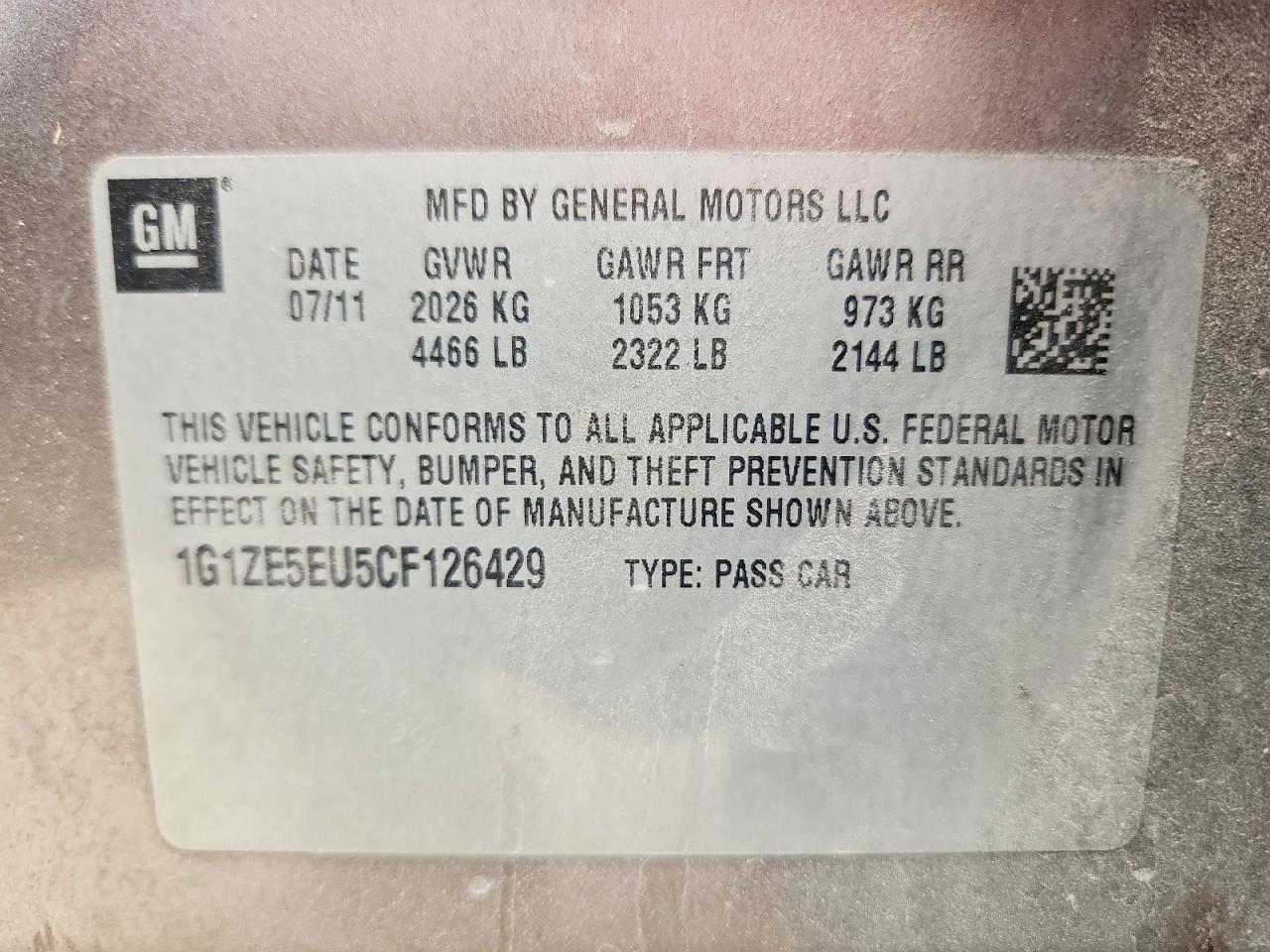 2012 Chevrolet Malibu Ltz Tan vin: 1G1ZE5EU5CF126429