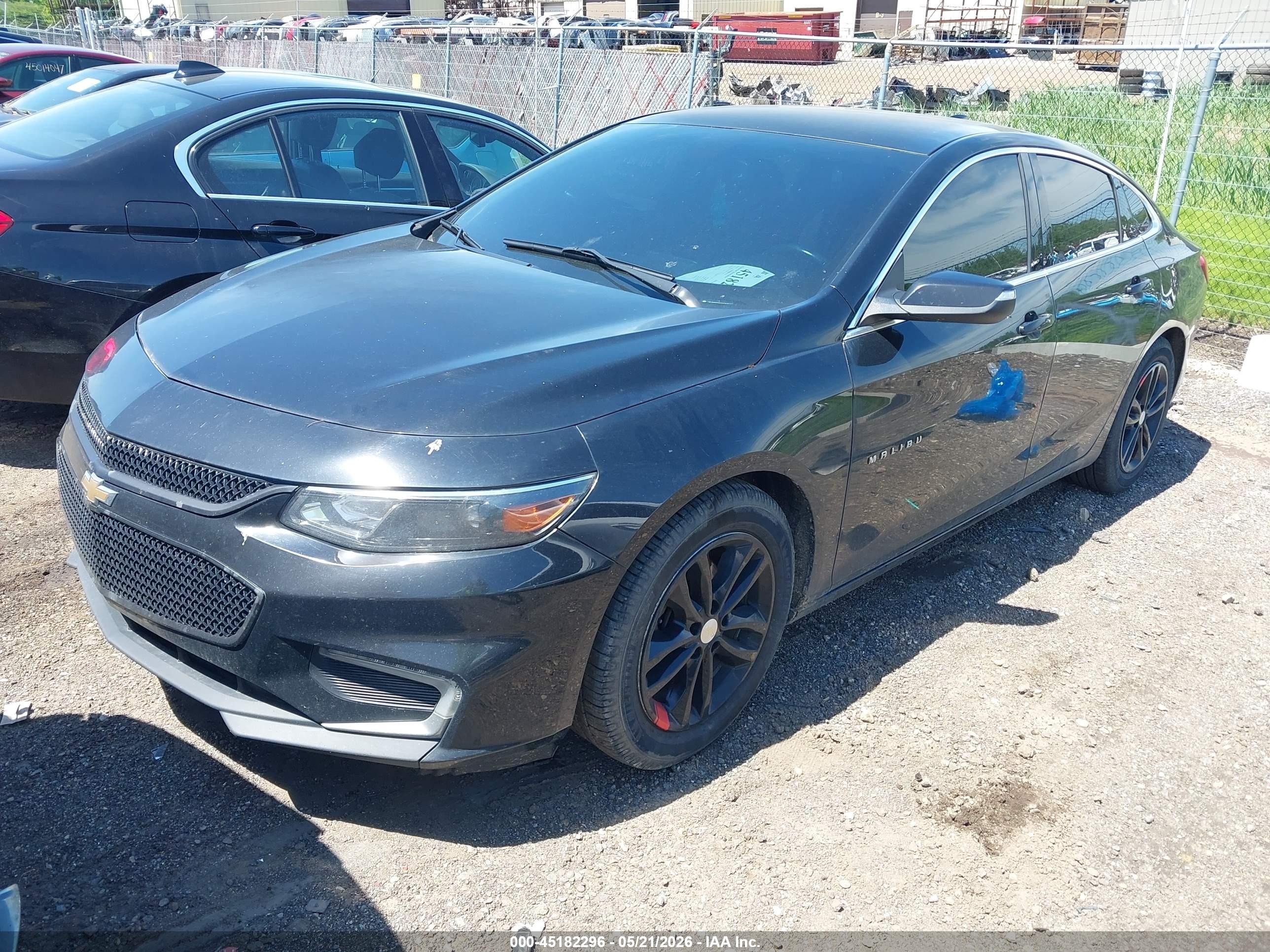 2016 Chevrolet Malibu 1lt Черный vin: 1G1ZE5ST2GF237358
