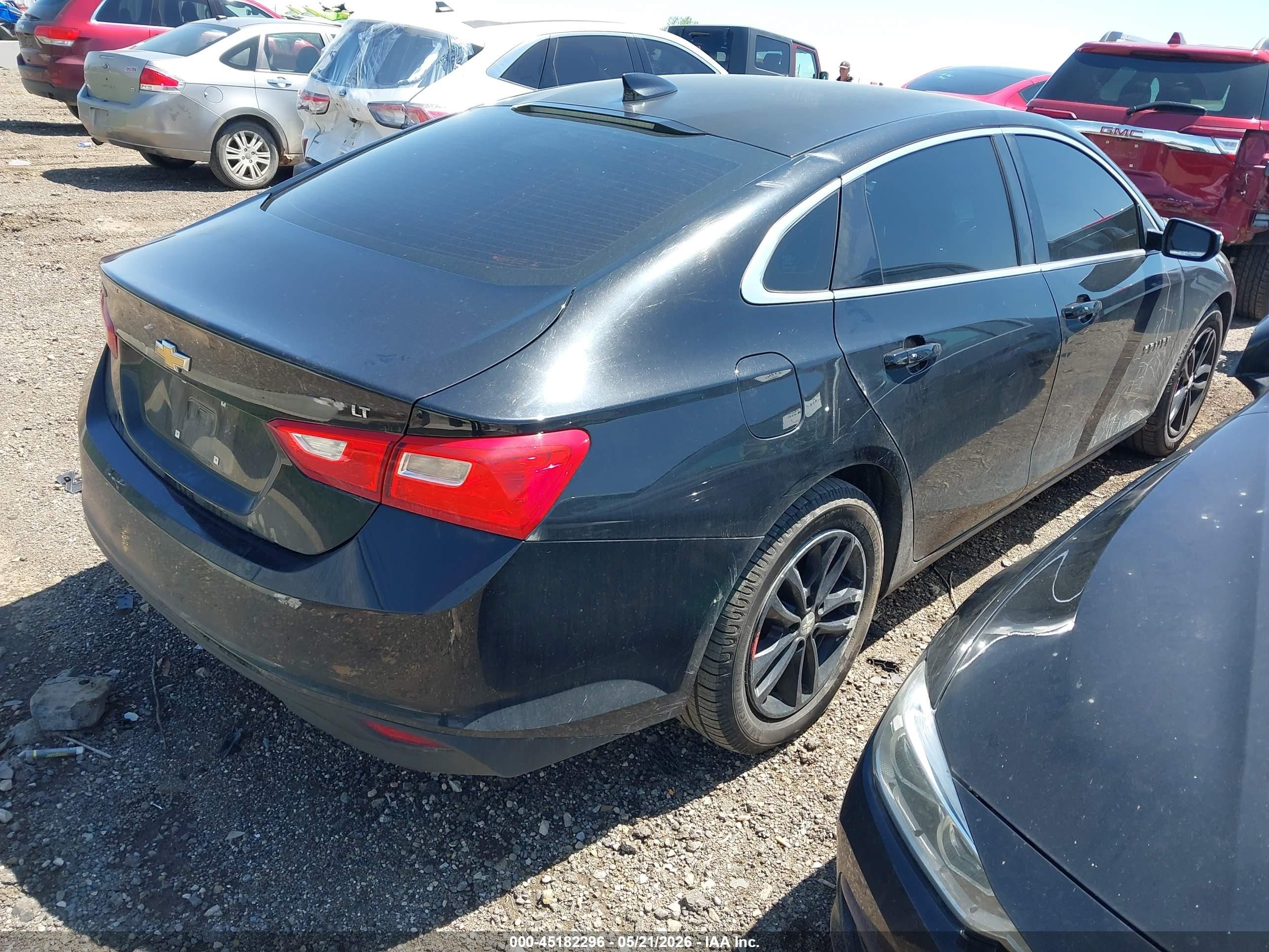 2016 Chevrolet Malibu 1lt Черный vin: 1G1ZE5ST2GF237358