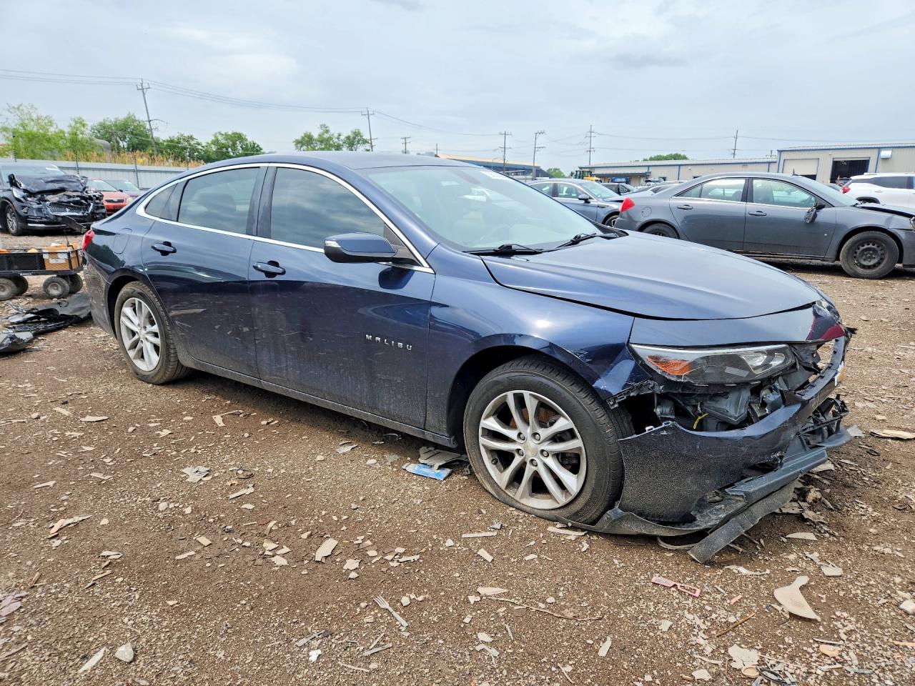 2016 Chevrolet Malibu Lt Синий vin: 1G1ZE5ST2GF343406