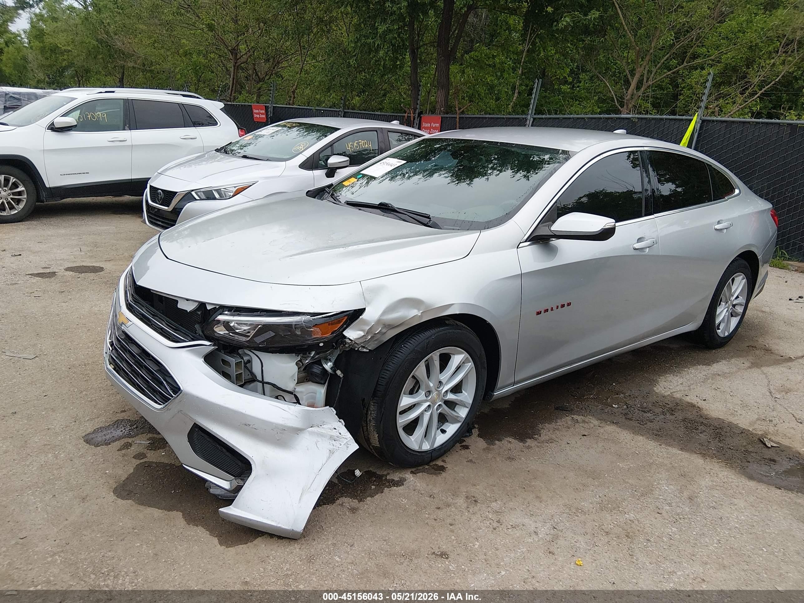 2016 Chevrolet Malibu 1lt Silver vin: 1G1ZE5ST3GF220617