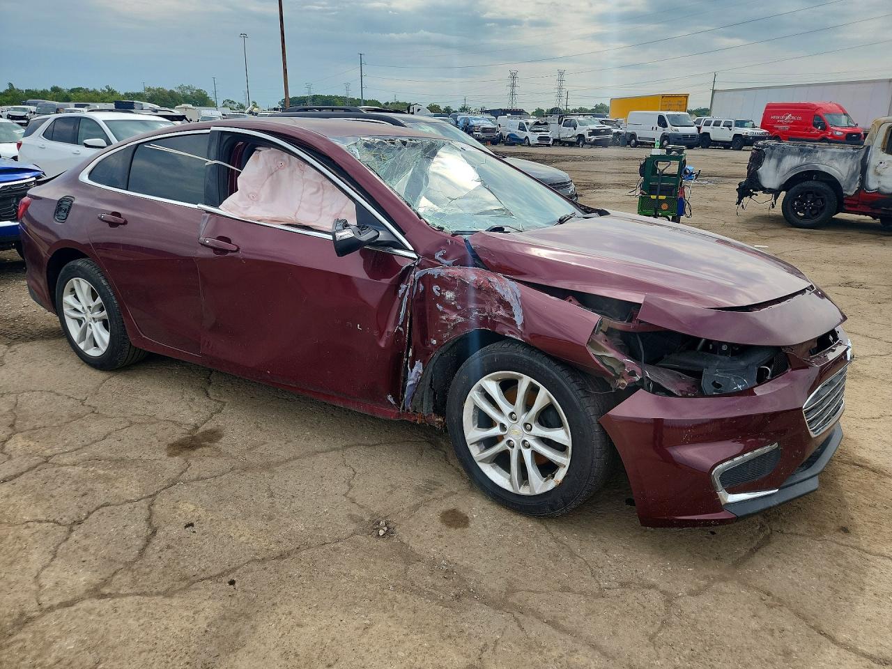 2016 Chevrolet Malibu Lt Burgundy vin: 1G1ZE5ST3GF321303