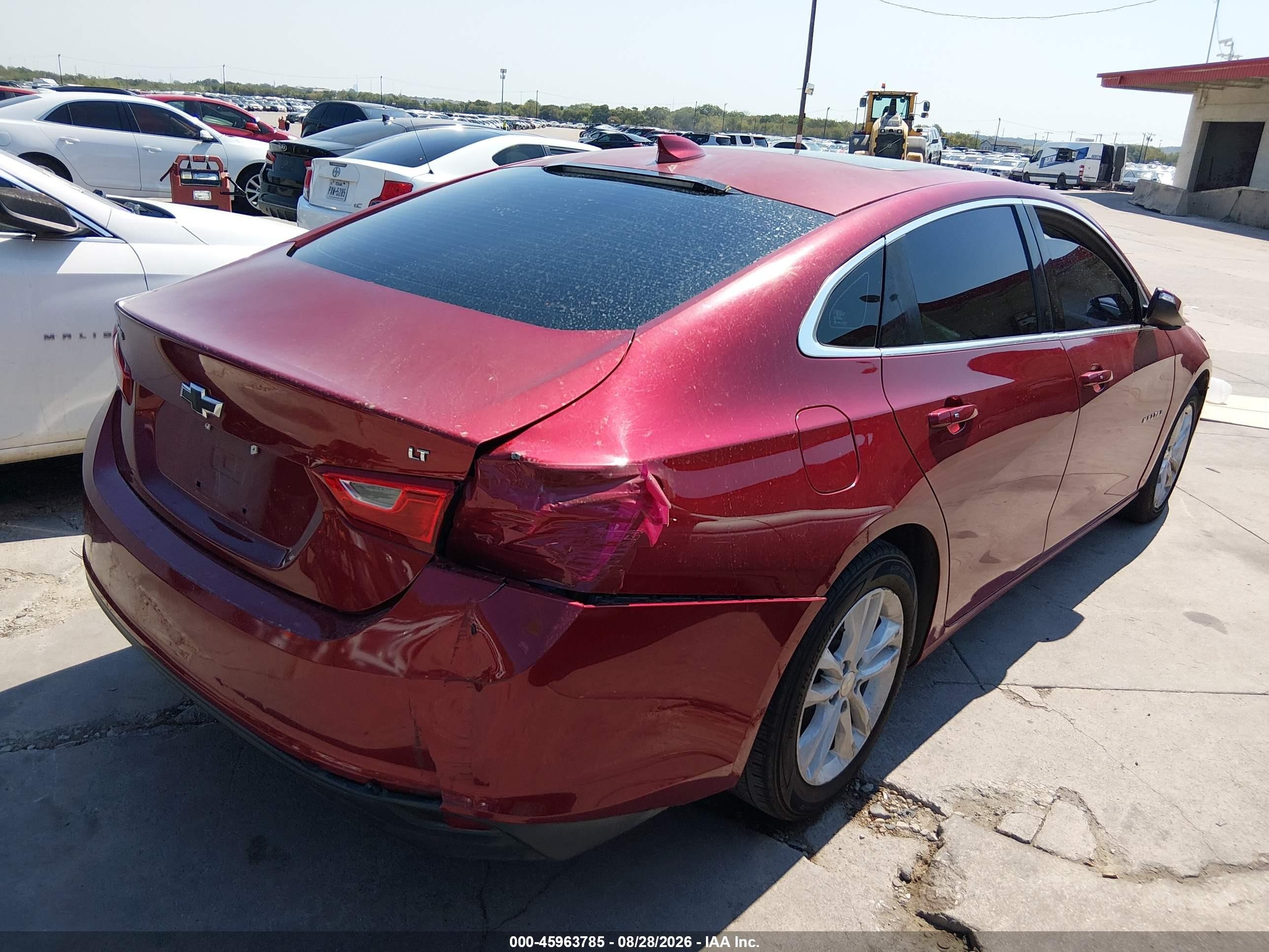 2017 Chevrolet Malibu 1lt Red vin: 1G1ZE5ST3HF222658
