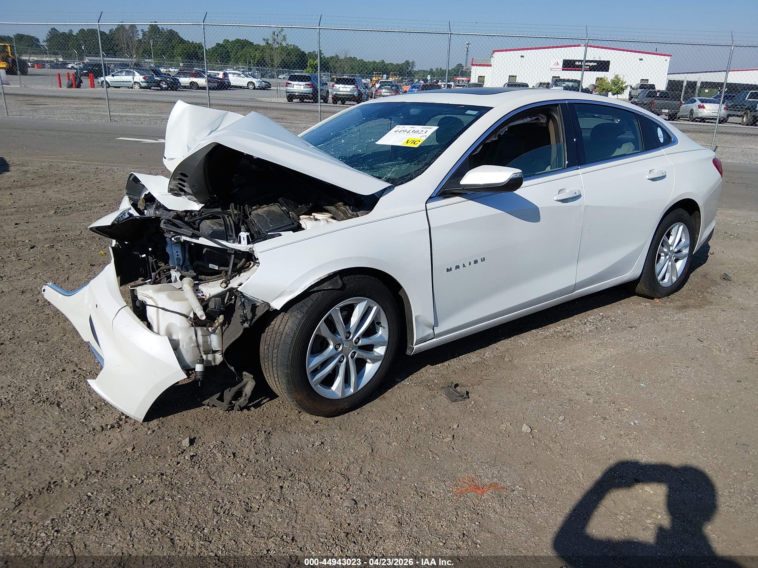 2016 Chevrolet Malibu 1lt White vin: 1G1ZE5ST4GF221033
