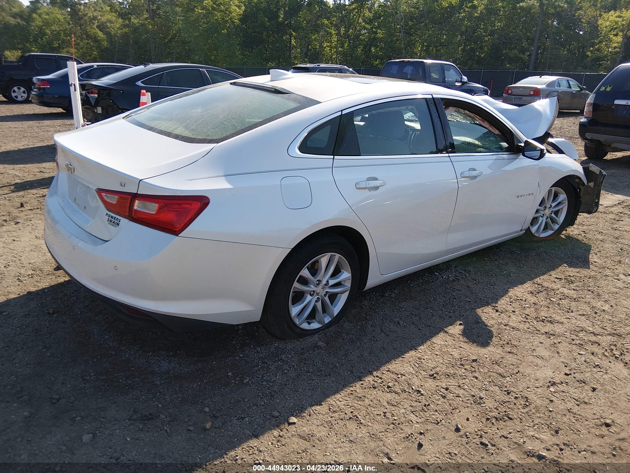 2016 Chevrolet Malibu 1lt White vin: 1G1ZE5ST4GF221033