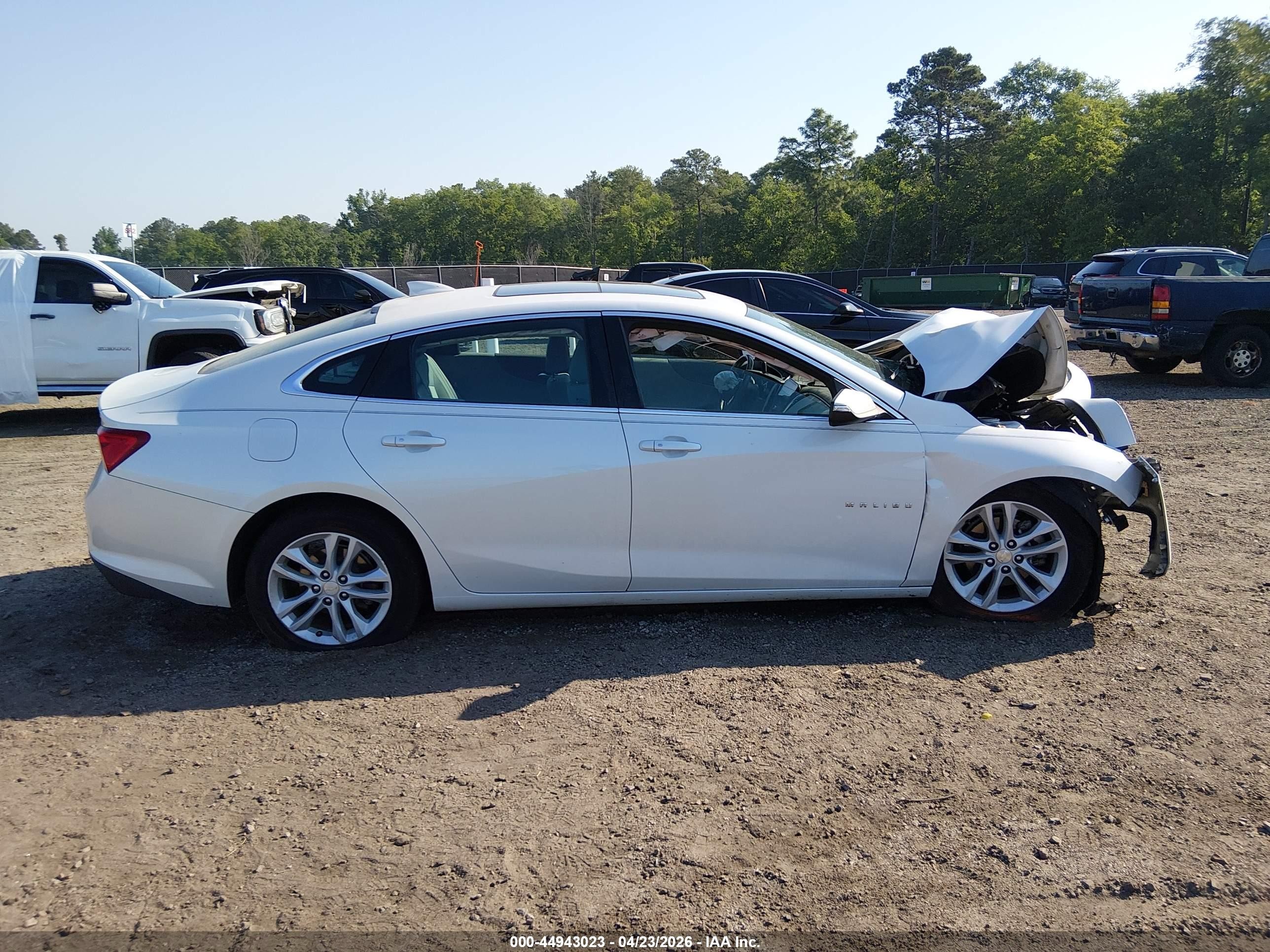 2016 Chevrolet Malibu 1lt White vin: 1G1ZE5ST4GF221033