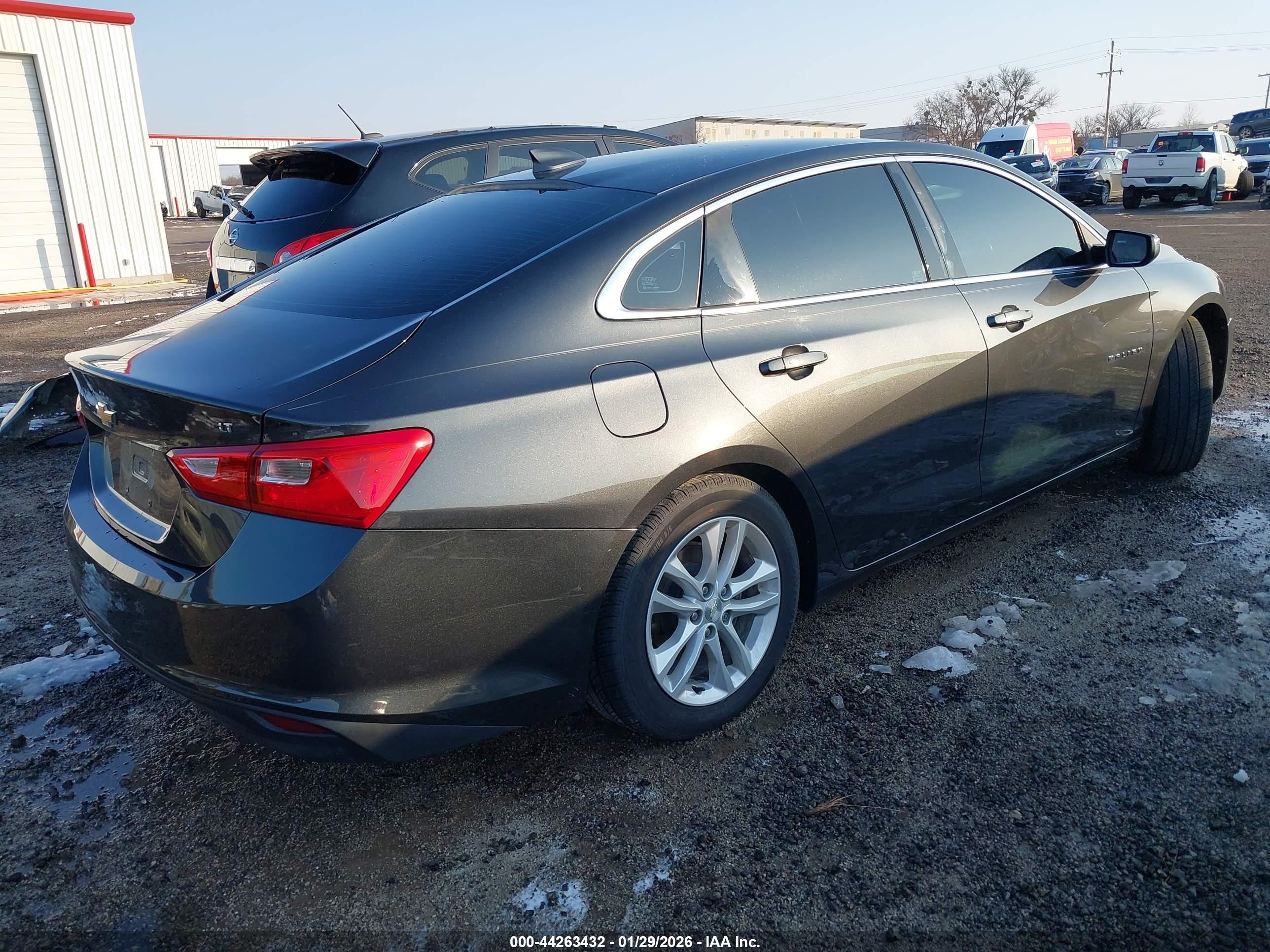2016 Chevrolet Malibu 1lt Серый vin: 1G1ZE5ST4GF251147