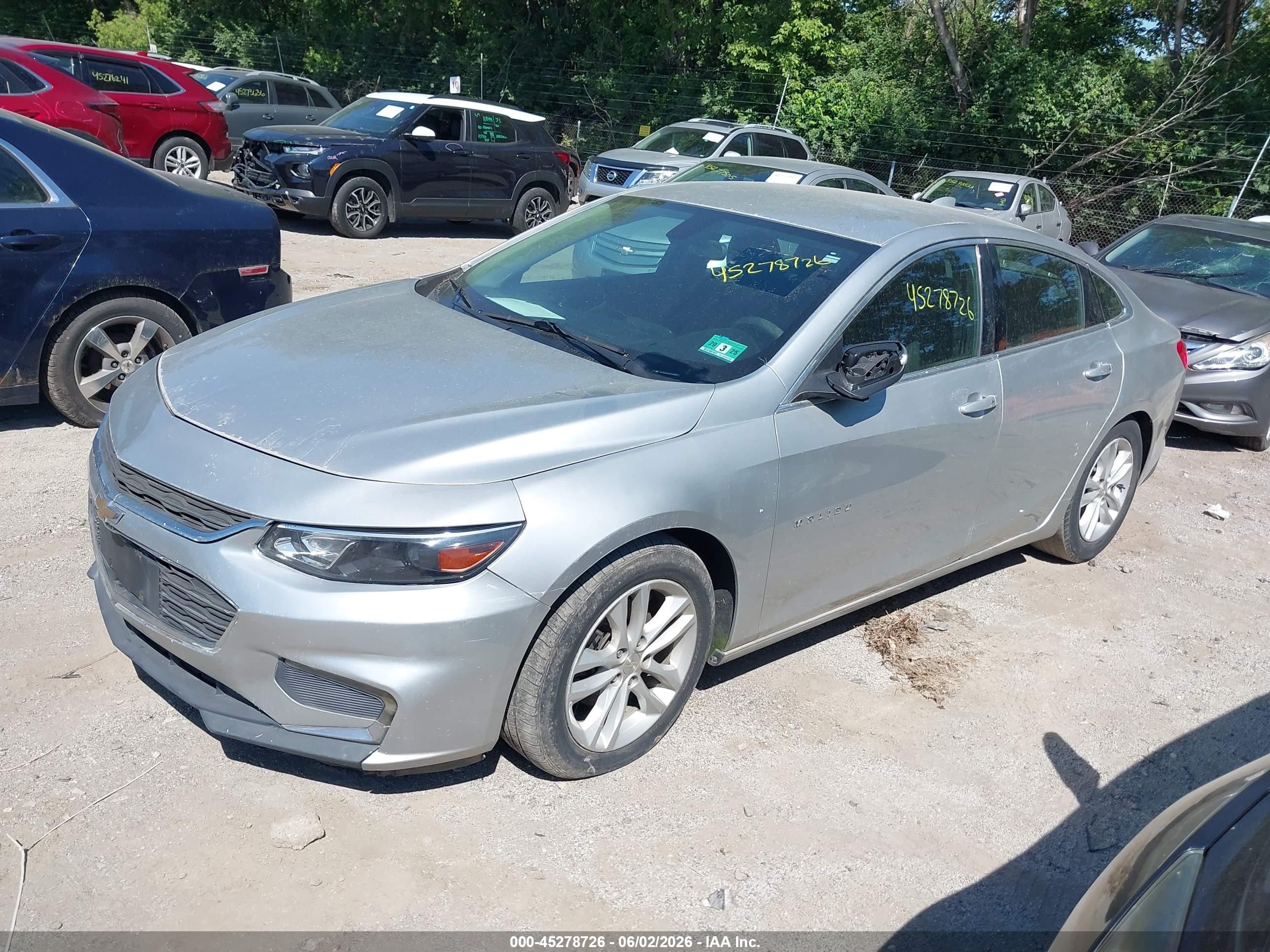 2016 Chevrolet Malibu 1lt Silver vin: 1G1ZE5ST4GF306180
