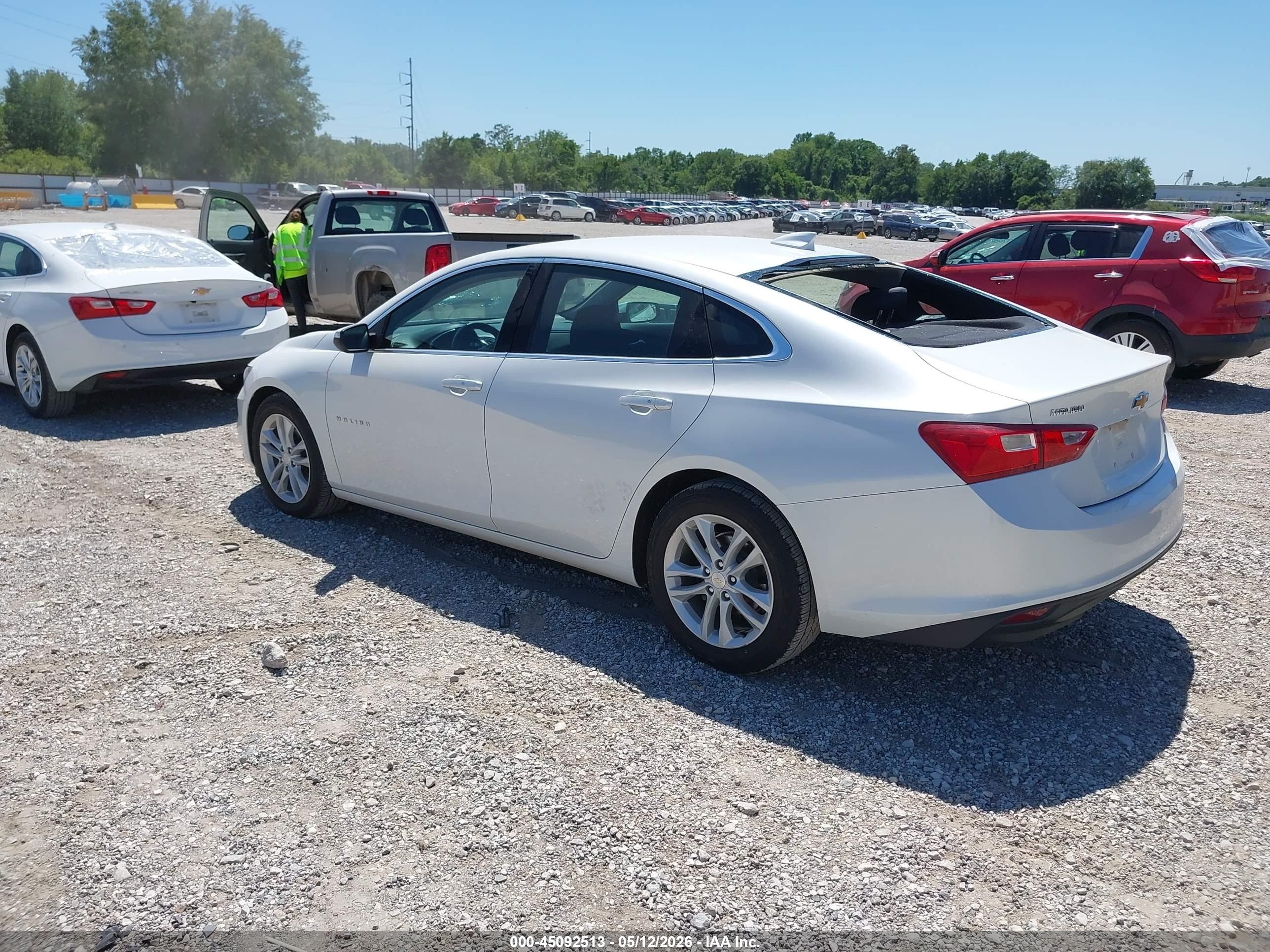 2017 Chevrolet Malibu 1lt White vin: 1G1ZE5ST4HF206842