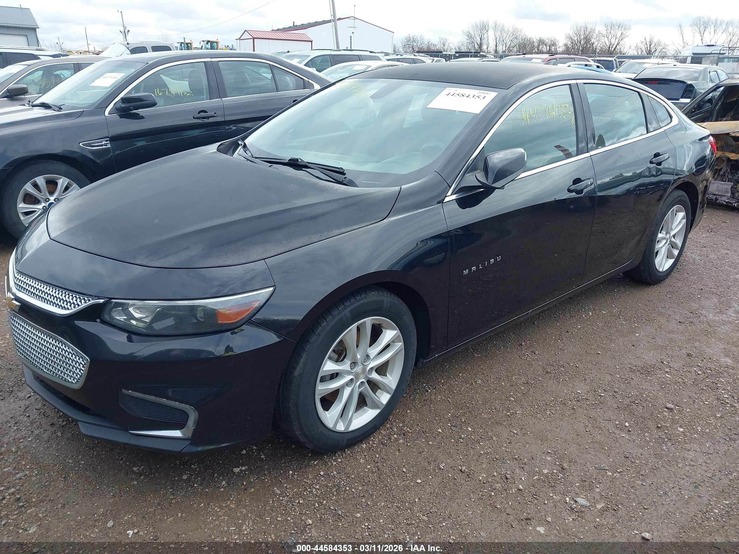 2016 Chevrolet Malibu 1lt Черный vin: 1G1ZE5ST5GF241808