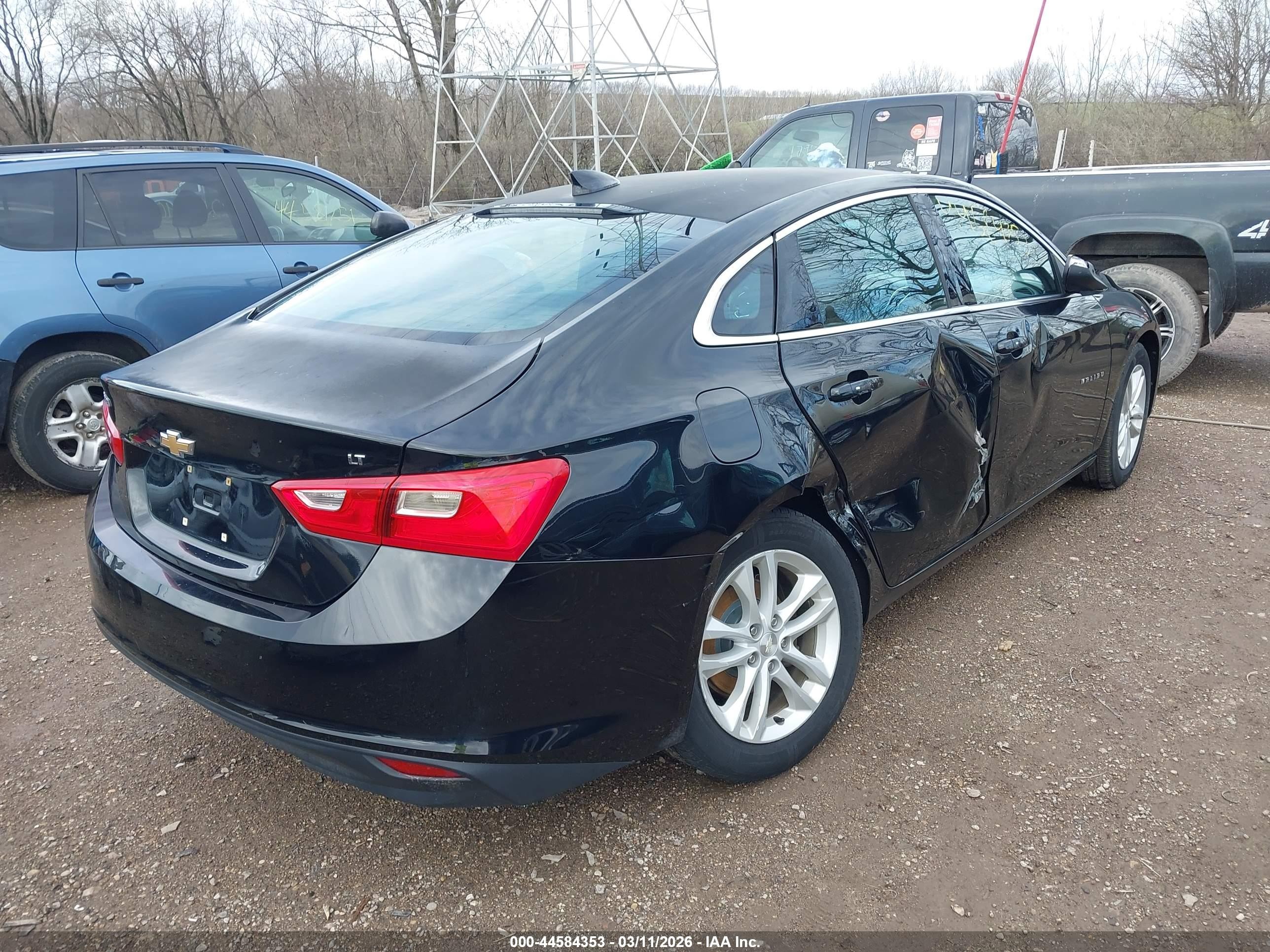 2016 Chevrolet Malibu 1lt Черный vin: 1G1ZE5ST5GF241808