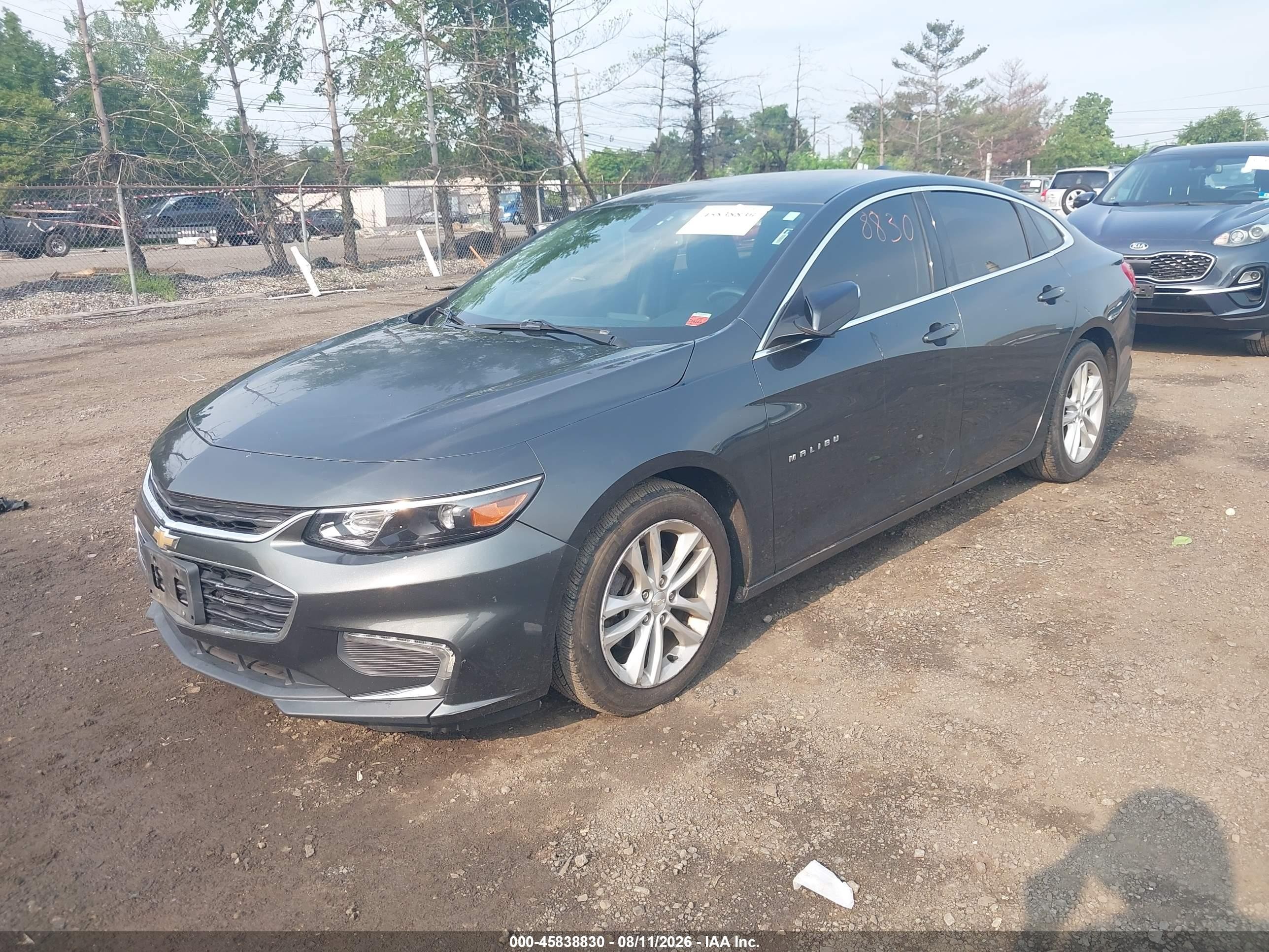 2016 Chevrolet Malibu 1lt Gray vin: 1G1ZE5ST5GF323523