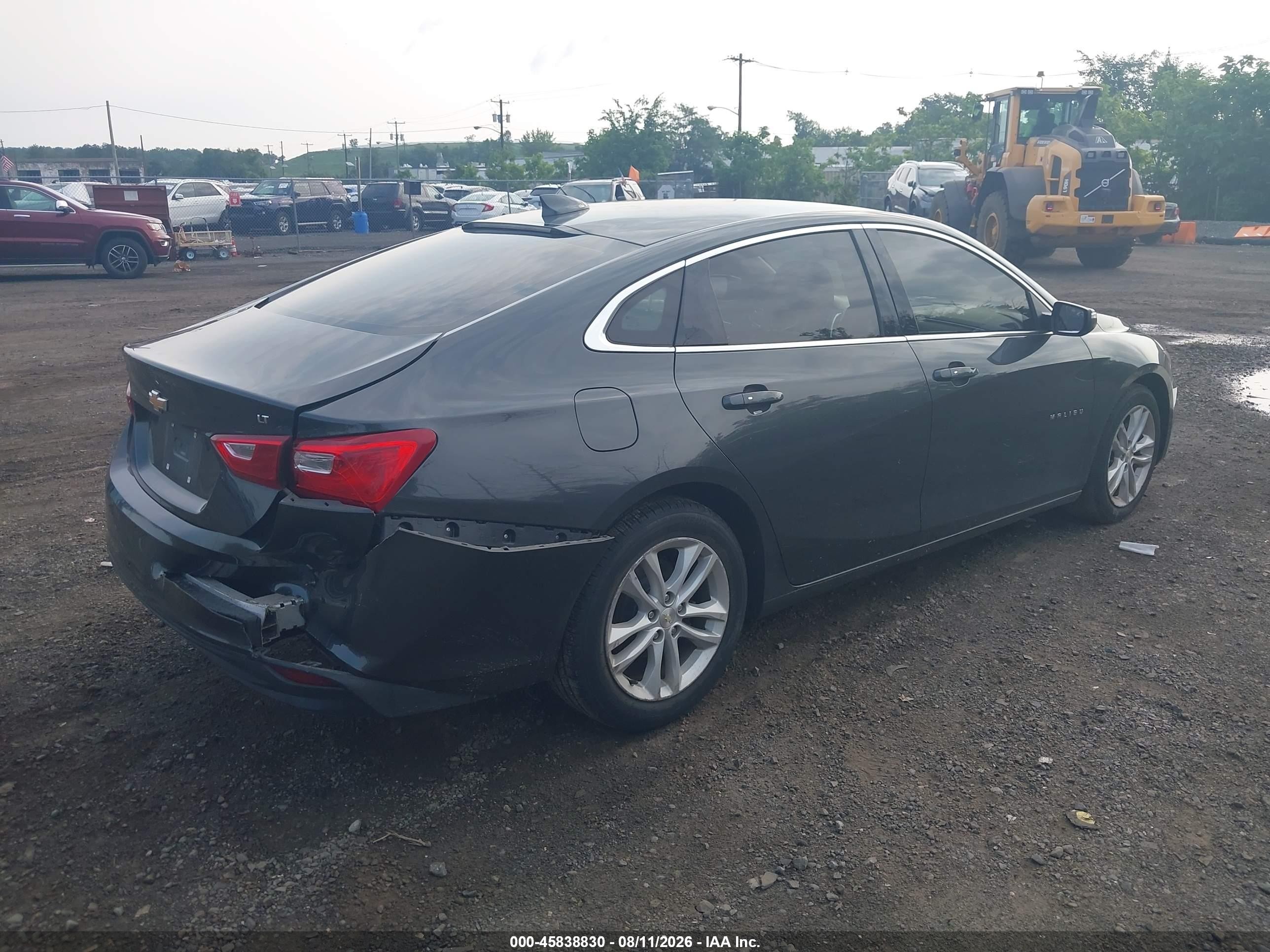 2016 Chevrolet Malibu 1lt Gray vin: 1G1ZE5ST5GF323523