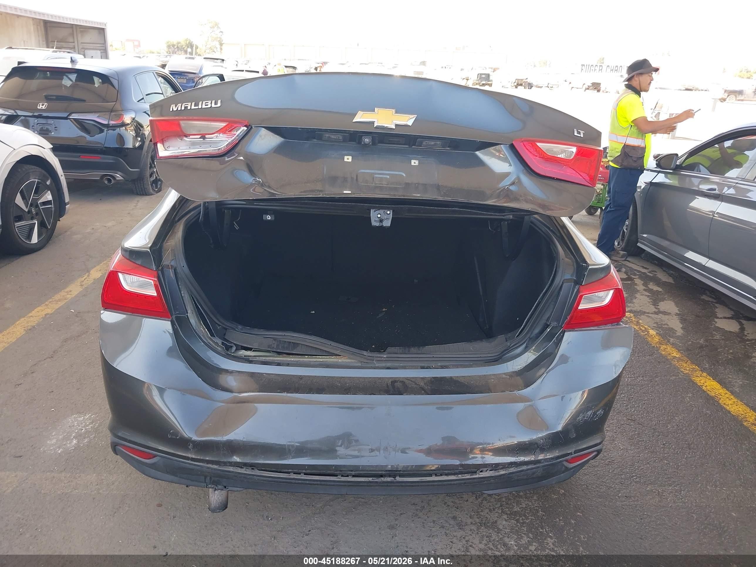 2017 Chevrolet Malibu 1lt Серый vin: 1G1ZE5ST6HF237414