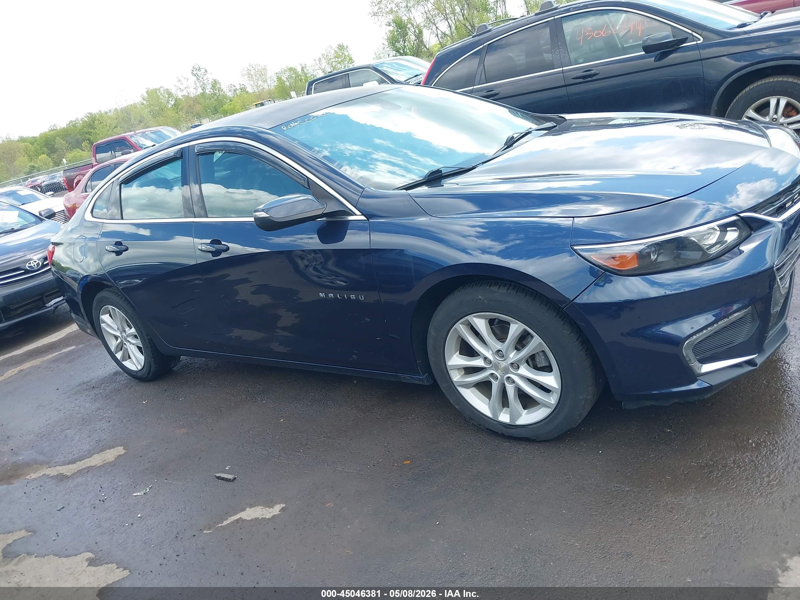 2016 Chevrolet Malibu 1lt Blue vin: 1G1ZE5ST7GF208700