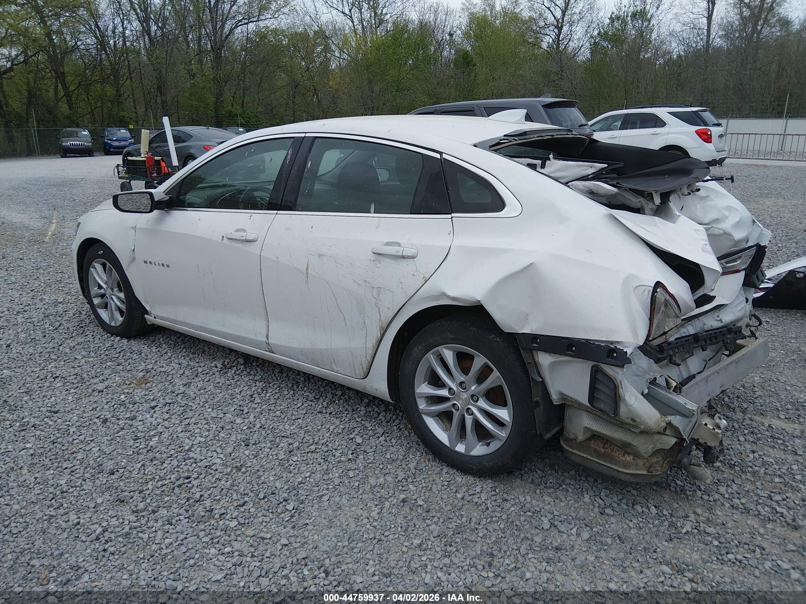 2016 Chevrolet Malibu 1lt White vin: 1G1ZE5ST7GF339304