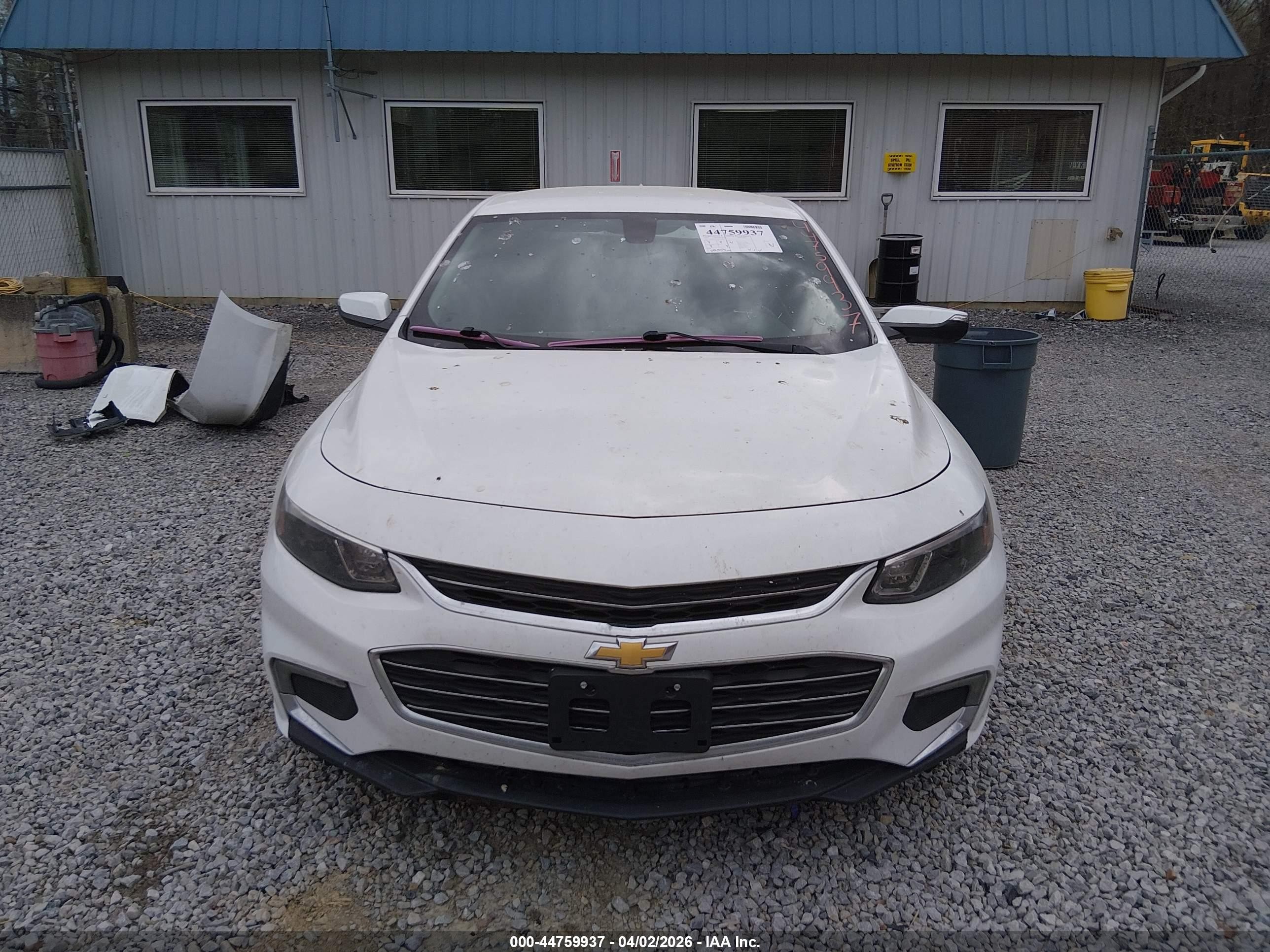 2016 Chevrolet Malibu 1lt White vin: 1G1ZE5ST7GF339304
