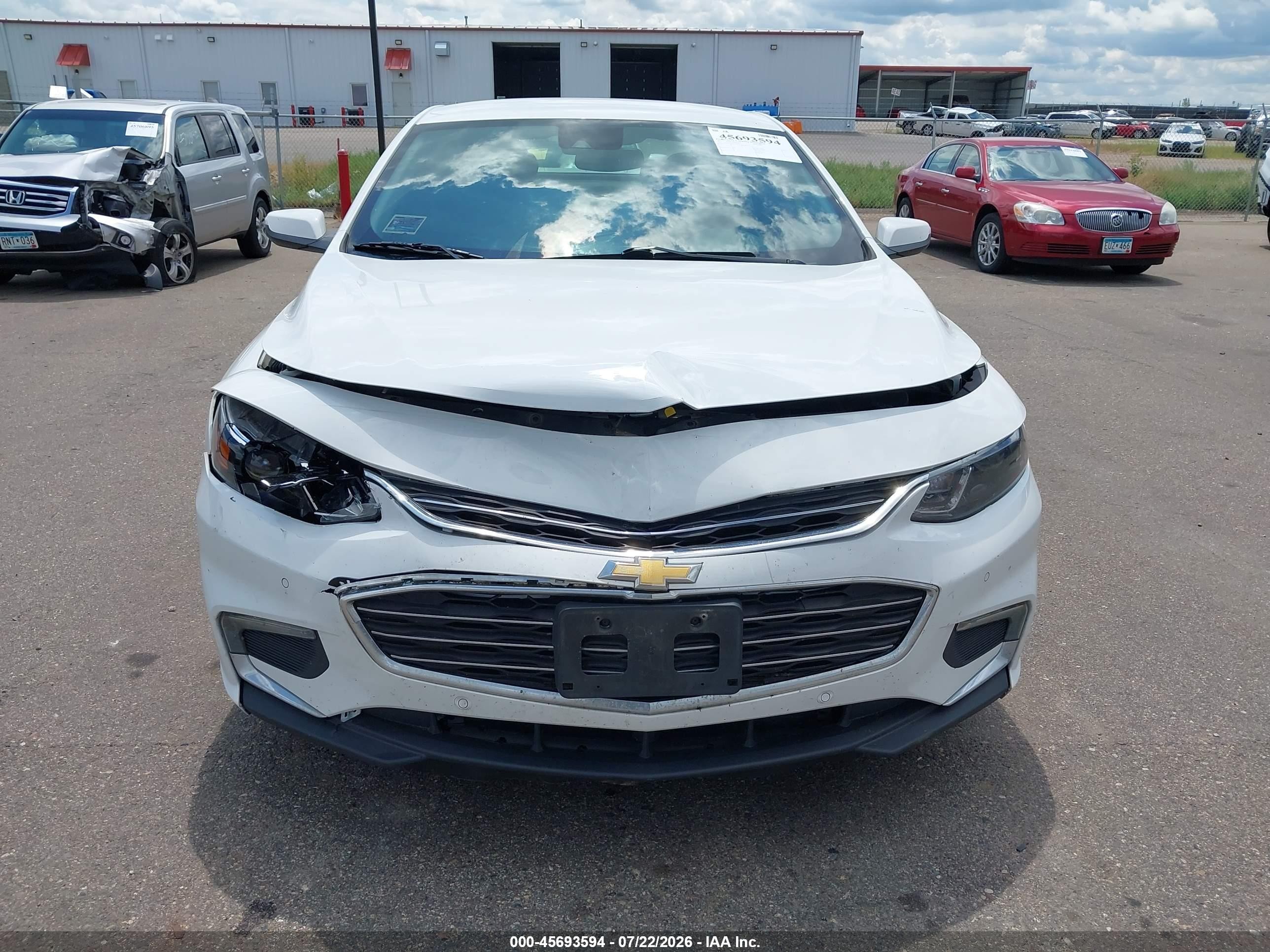 2017 Chevrolet Malibu 1lt White vin: 1G1ZE5ST7HF243657