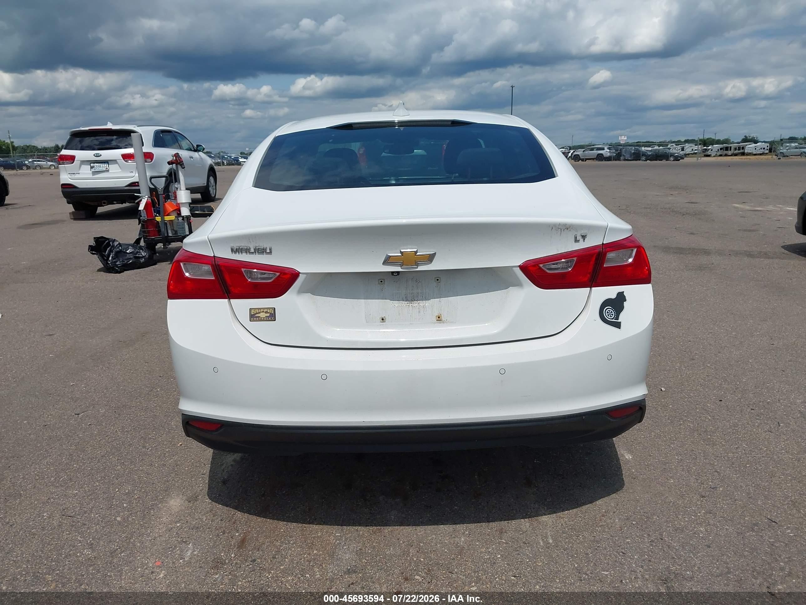 2017 Chevrolet Malibu 1lt White vin: 1G1ZE5ST7HF243657